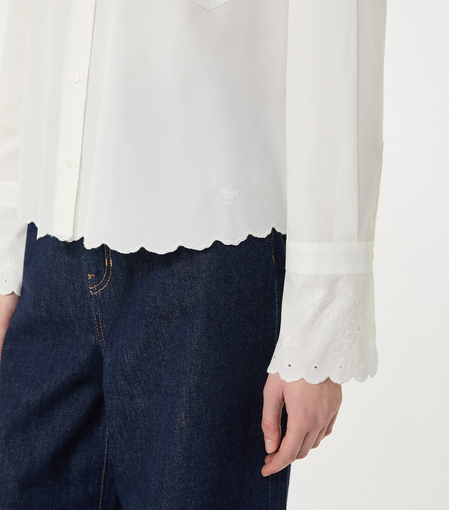 Cotton Embroidered Shirt IVORY Image 6