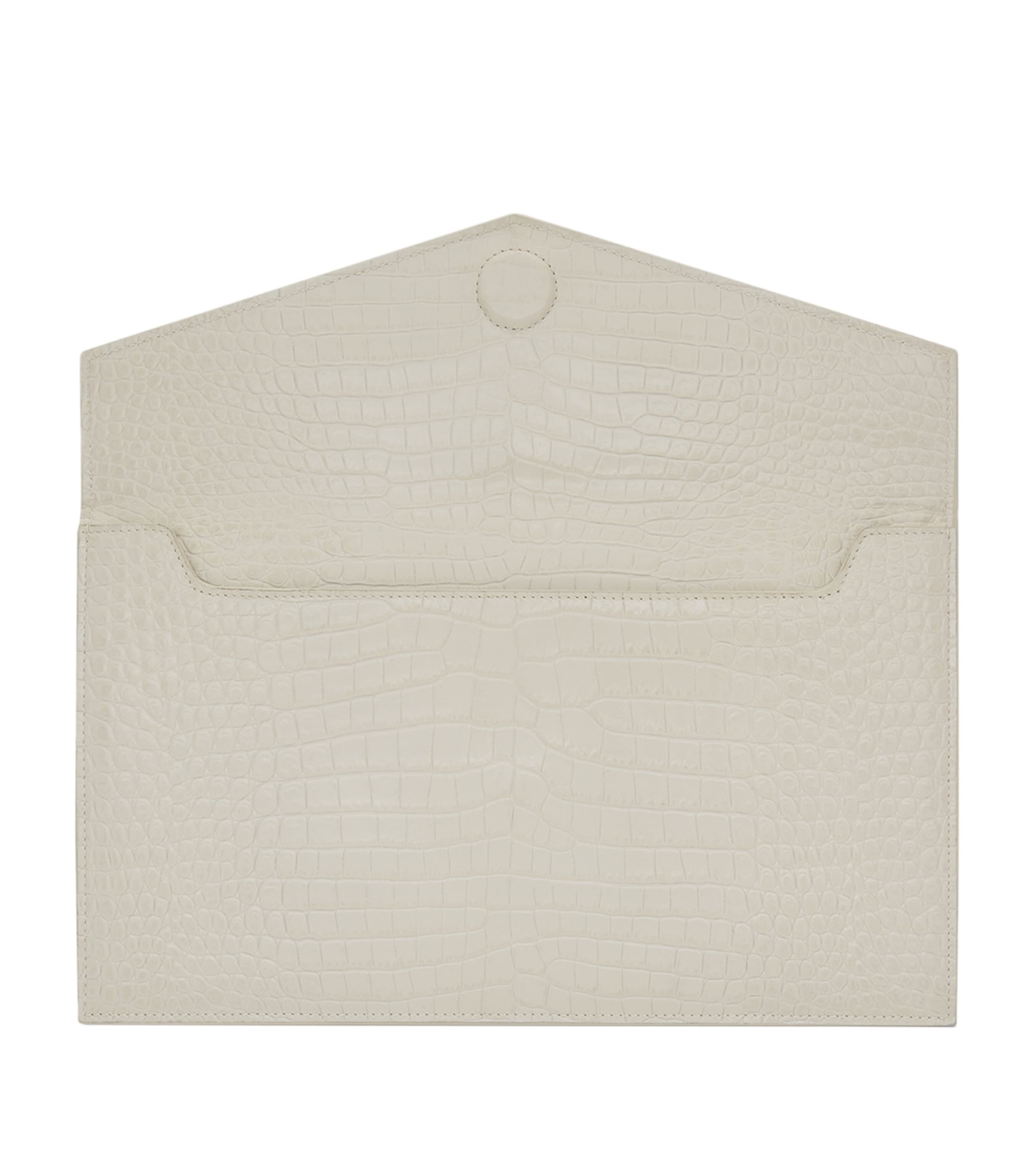 Croc-Embossed Uptown Envelope Pouch 9207 Image 4