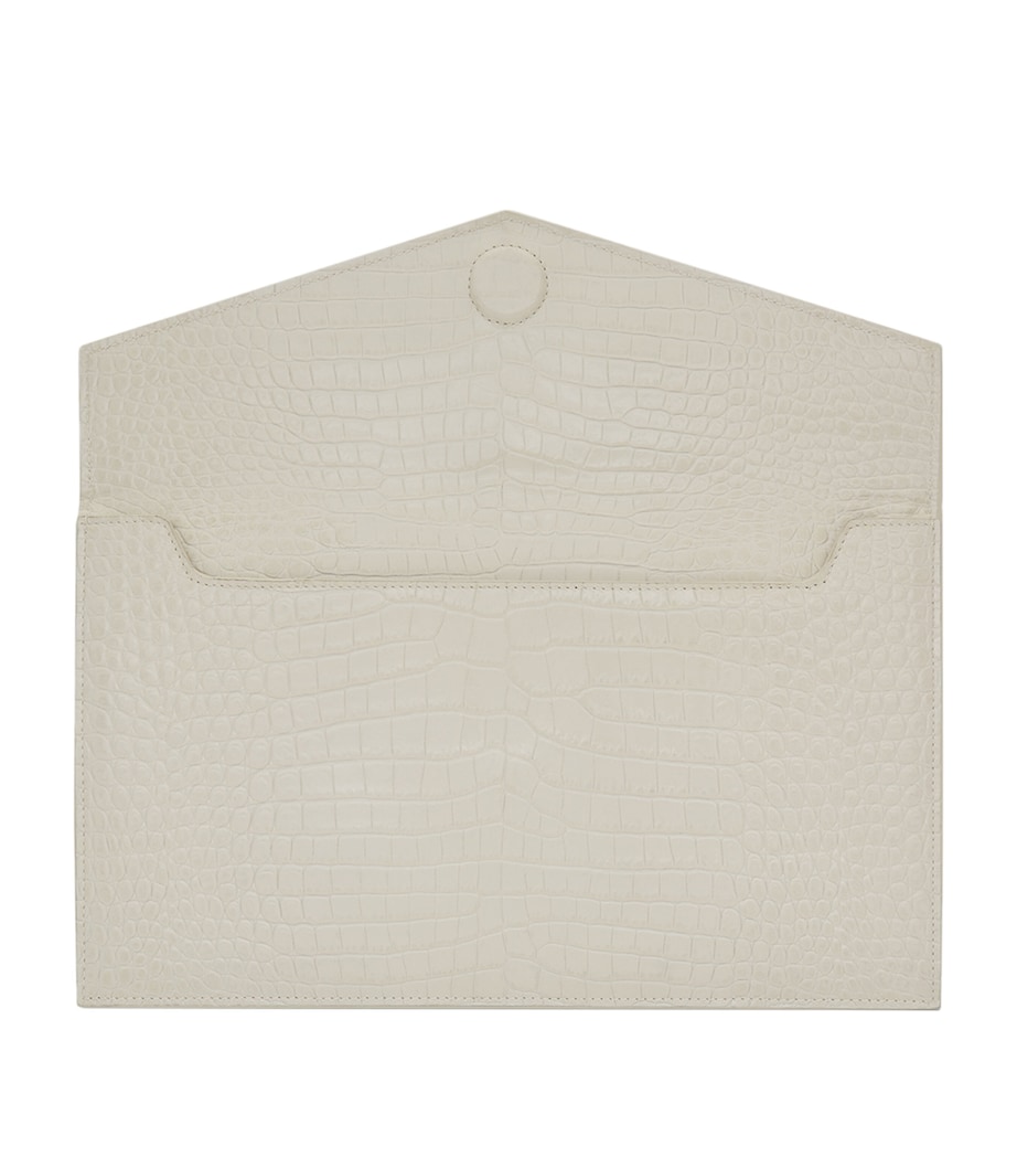 Croc-Embossed Uptown Envelope Pouch 9207 Image 4