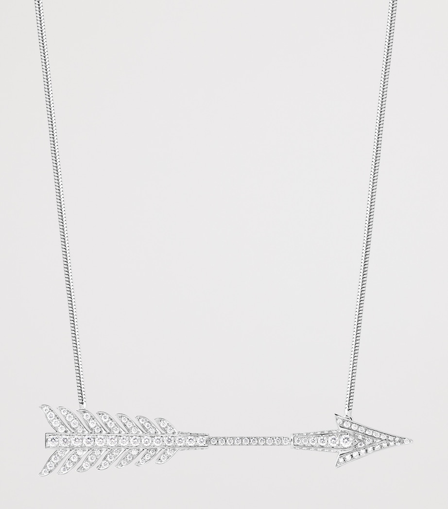 White Gold and Diamond Nature Triomphante Flèche Pendant Necklace WHITE GOLD Image 2