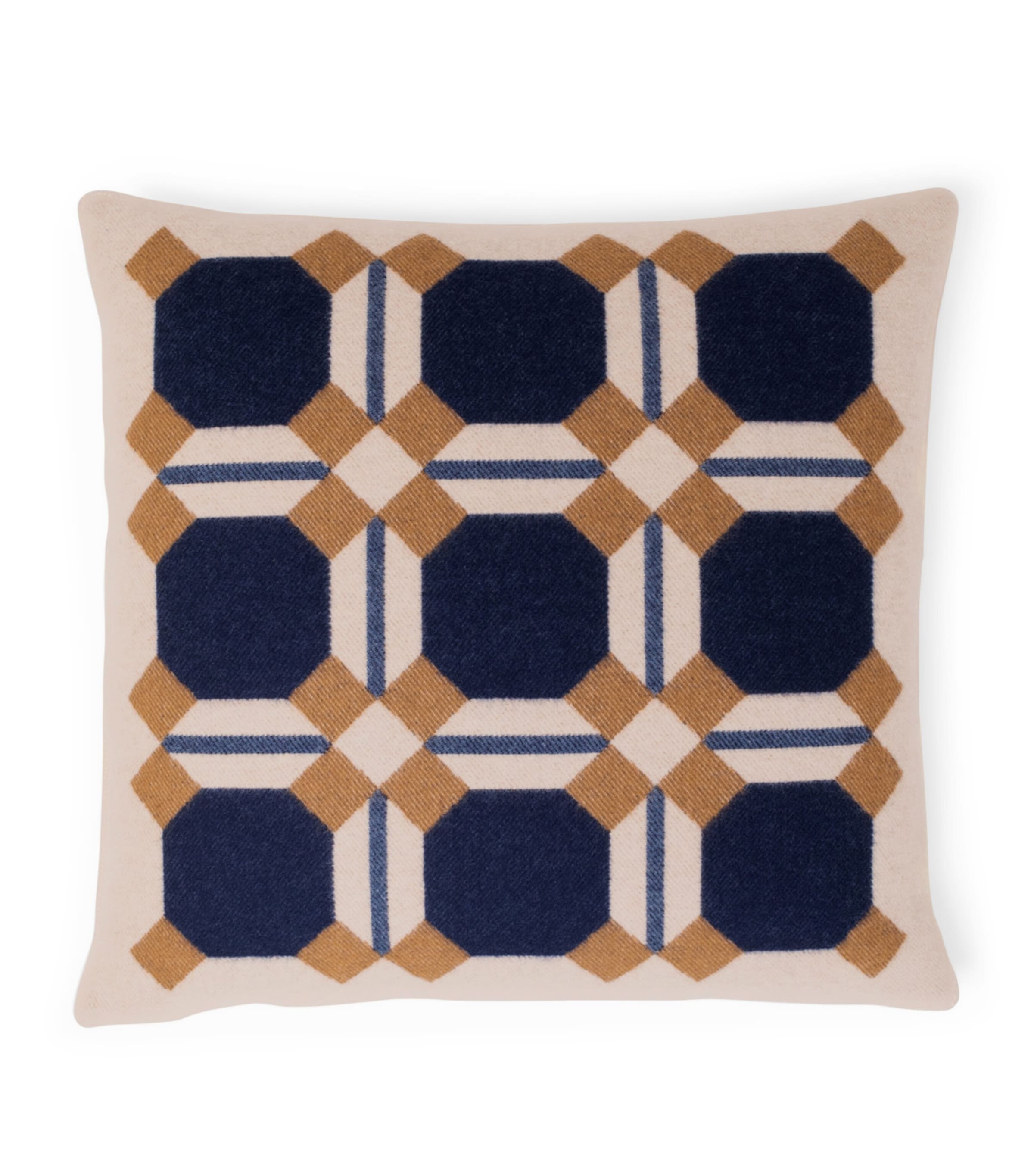Frette Wool-Cashmere Deco 004 Cushion (50cm x 50cm) Blue/cream Image 1