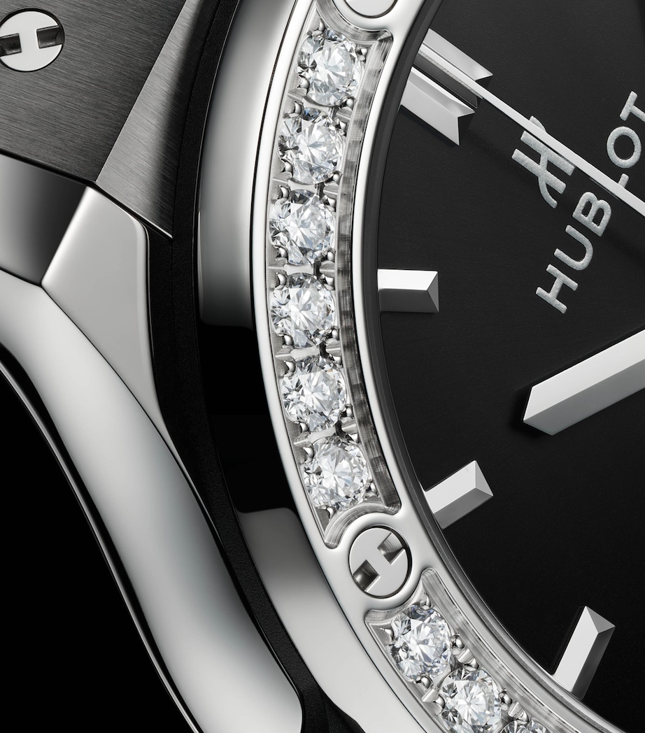 Titanium and Diamond Classic Fusion Watch 38mm BLACK Image 4