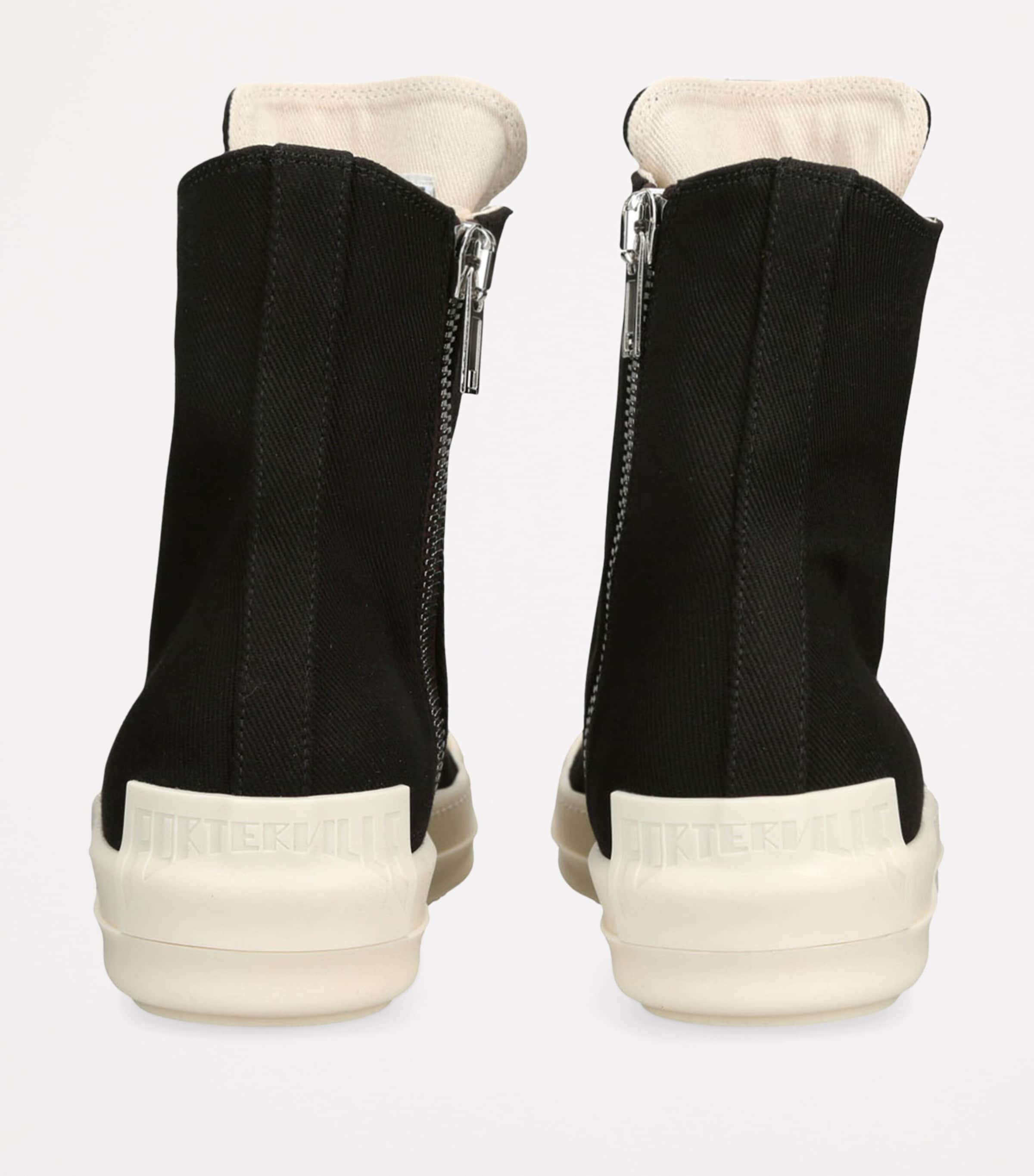 Denim High-Top Sneakers BLK/WHITE Image 2