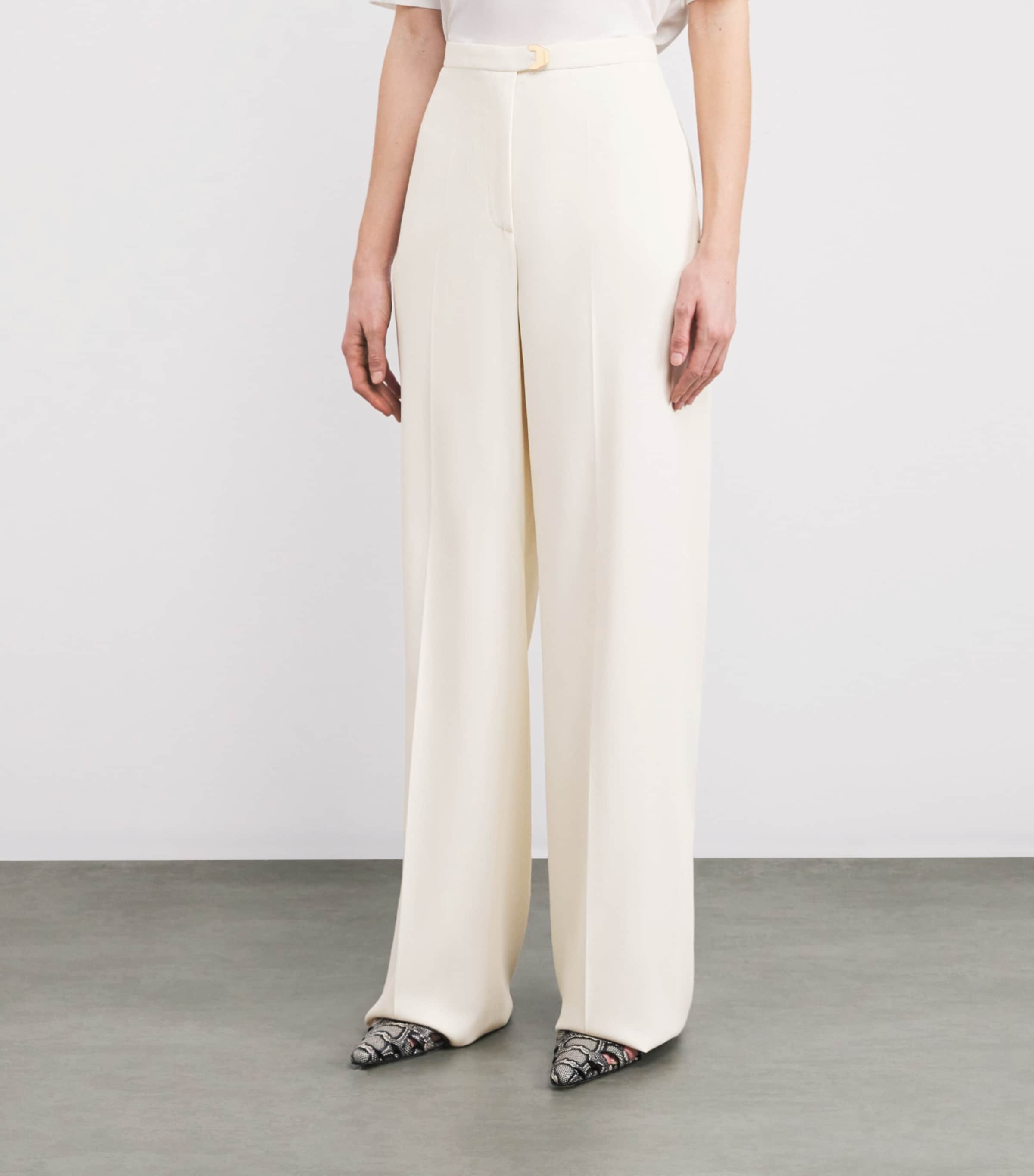 Virgin Wool Amanda Wide-Leg Trousers N02 WHITE Image 3