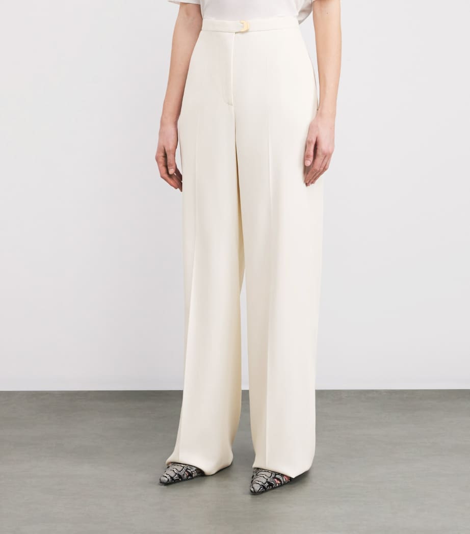Virgin Wool Amanda Wide-Leg Trousers N02 WHITE Image 3