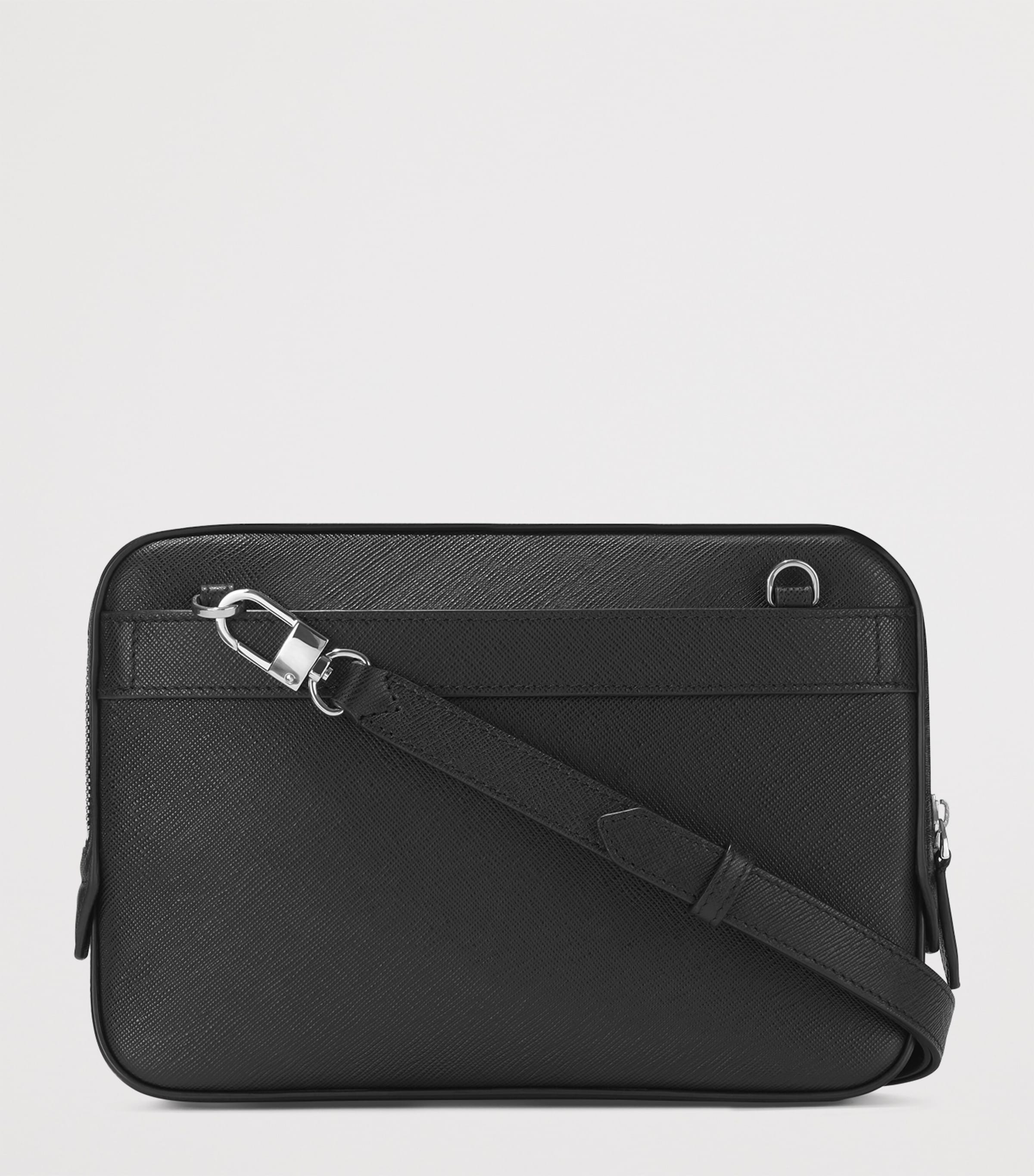 Mini Leather Sartorial Messenger Bag BLACK Image 2