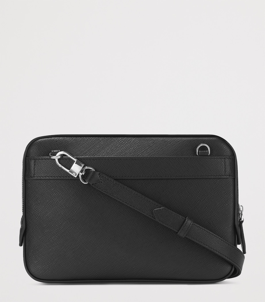 Mini Leather Sartorial Messenger Bag BLACK Image 2