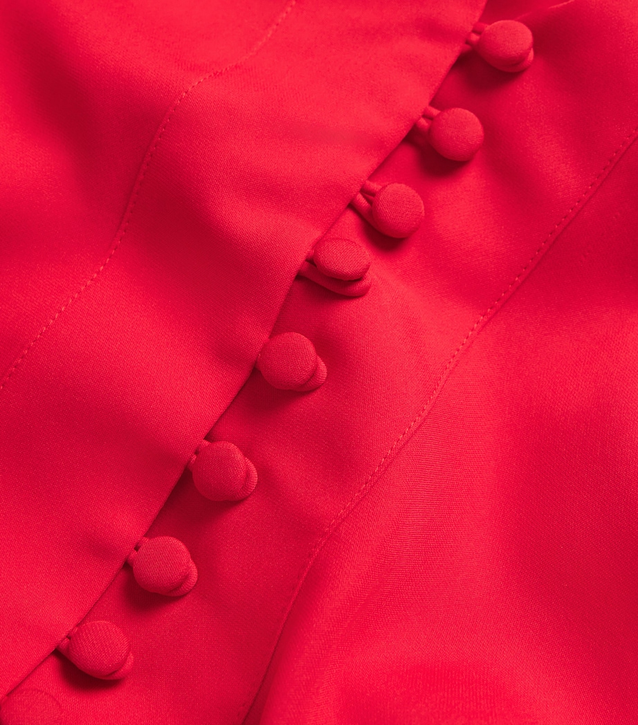 Silk Shirt and Tie TRUE SCARLET RED Image 5