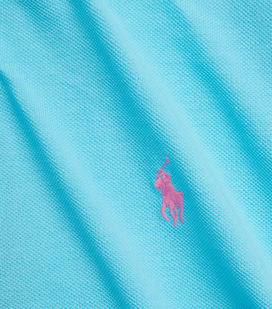 Polo Ralph Lauren Mens Cotton Mesh Polo Pony Polo Shirt Turquoise Nova Image 5