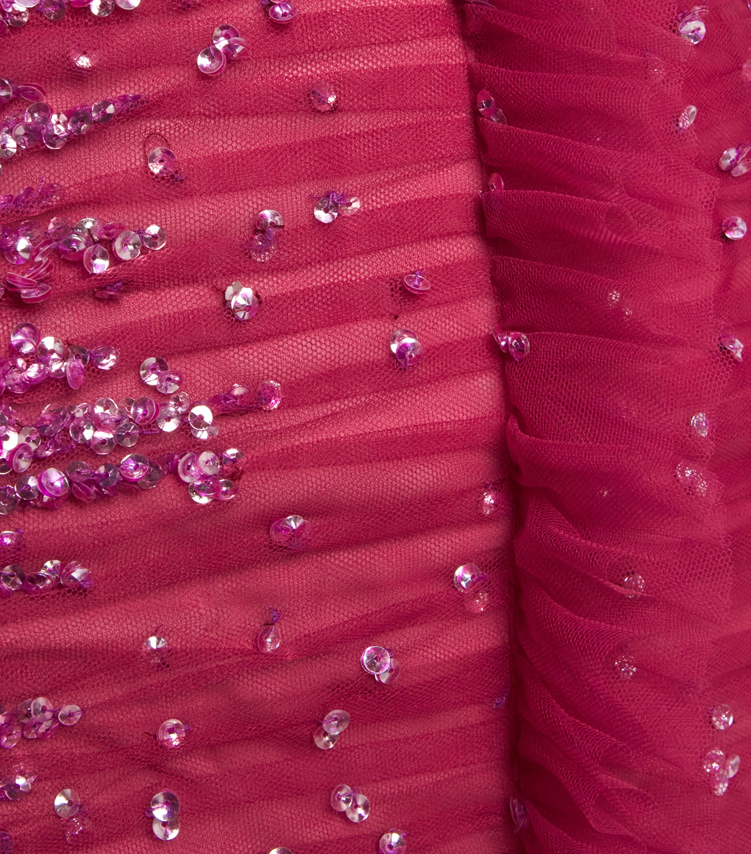 Tulle Embellished Amaryllis Gown CRIMSON Image 5