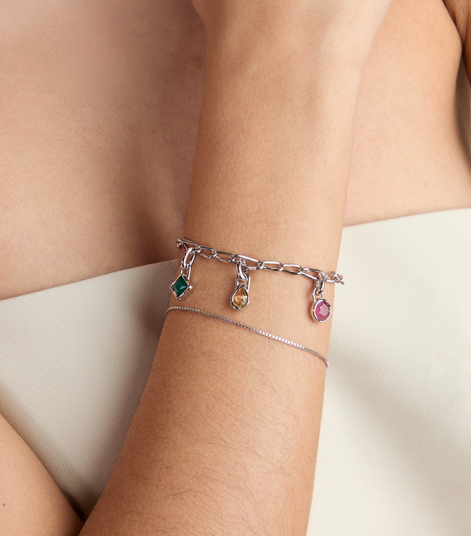 Rhodium-Plated May Birthstone Charm SILVER Image 2