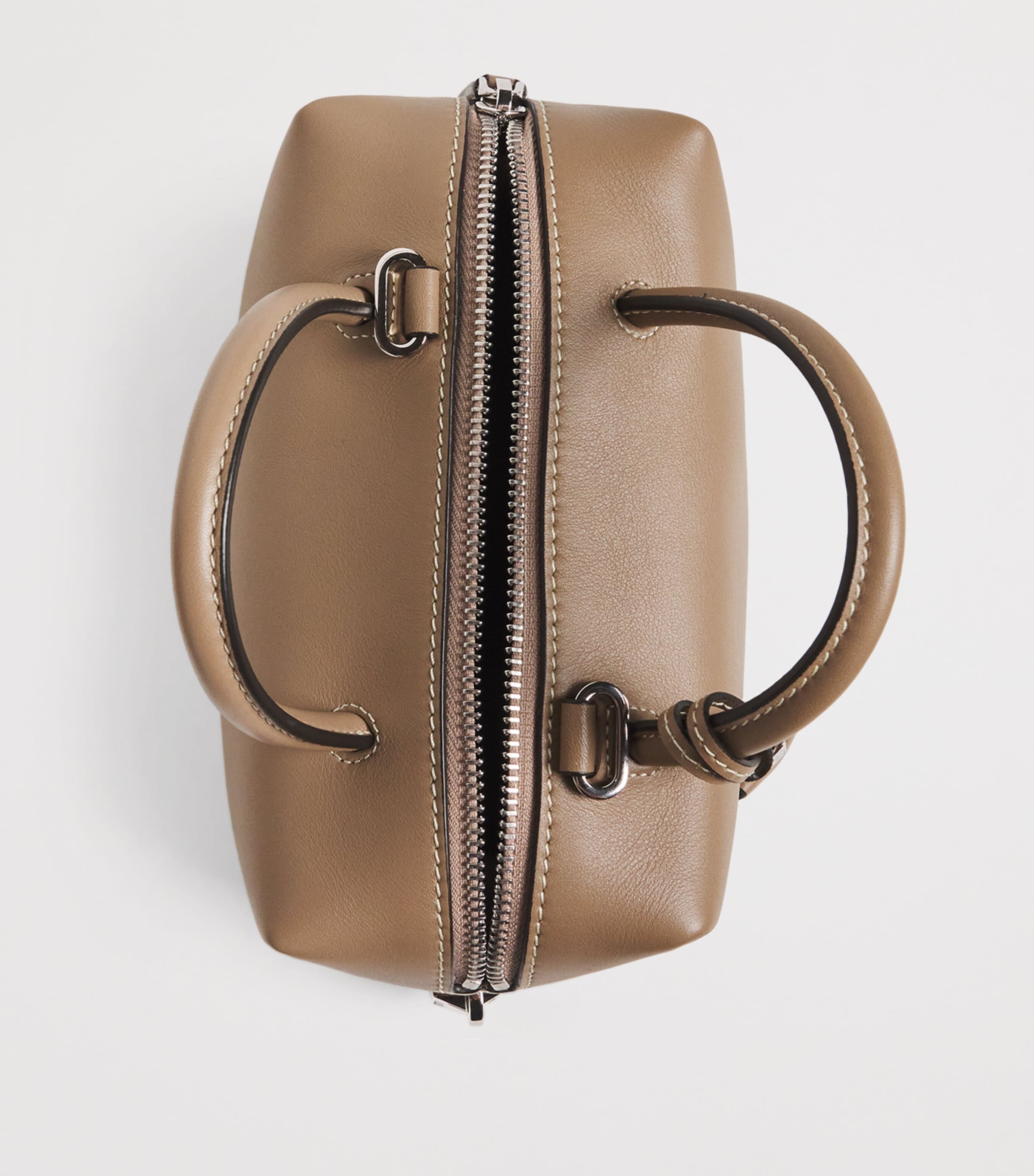 Small Leather Bowler Bag MUD Image 4