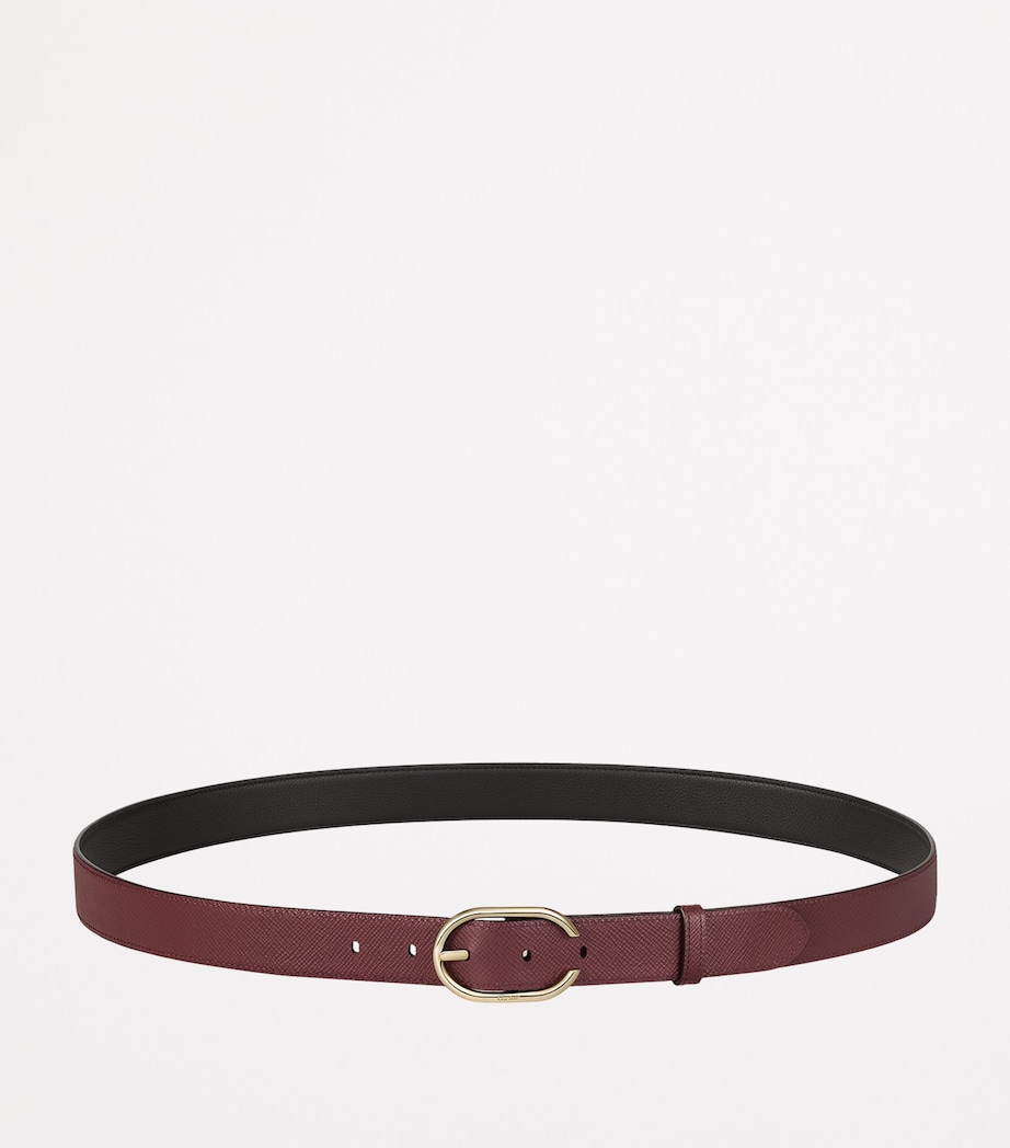 Leather Reversible C de Cartier Belt BLACK/BURGUNDY Image 2