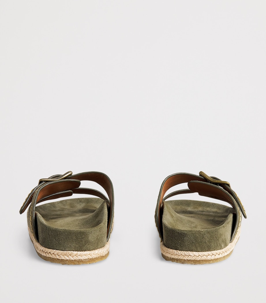 Suede Turbach Sandals DARK GREEN Image 3