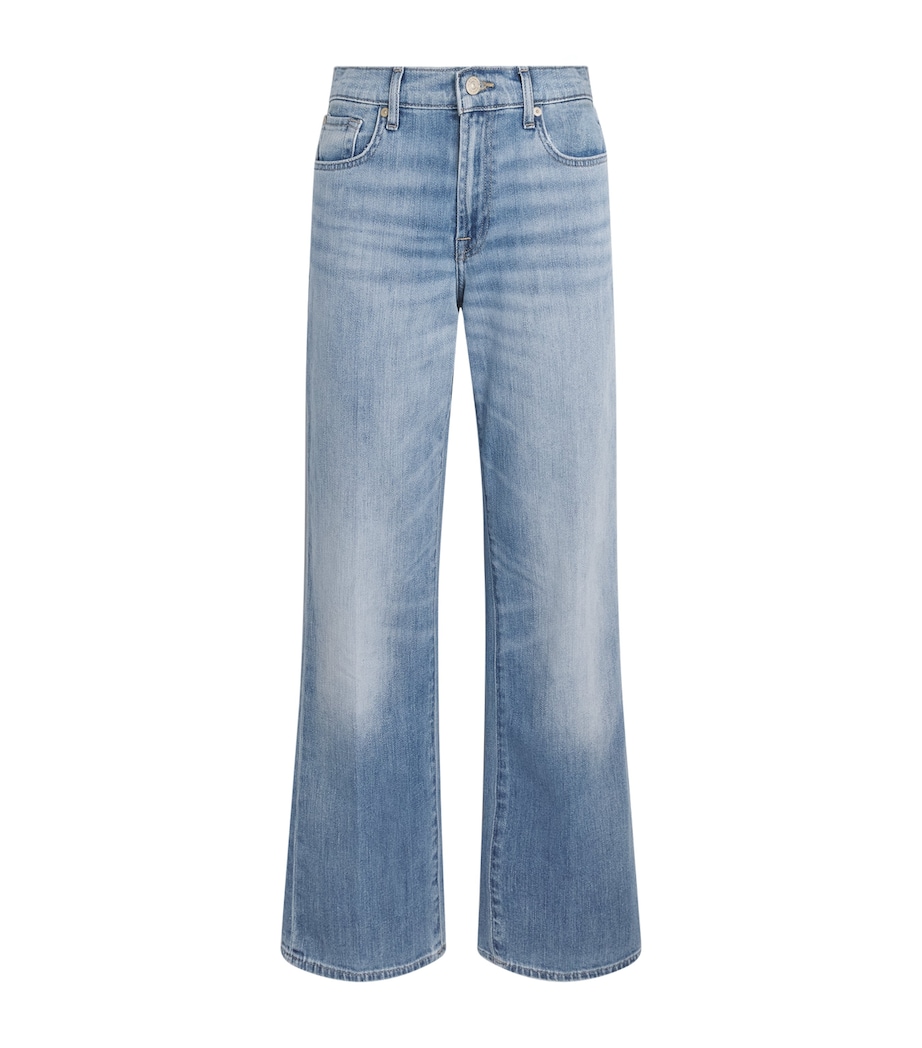 7 For All Mankind Womens Stovepipe Straight Jeans Chill Wave Image 1