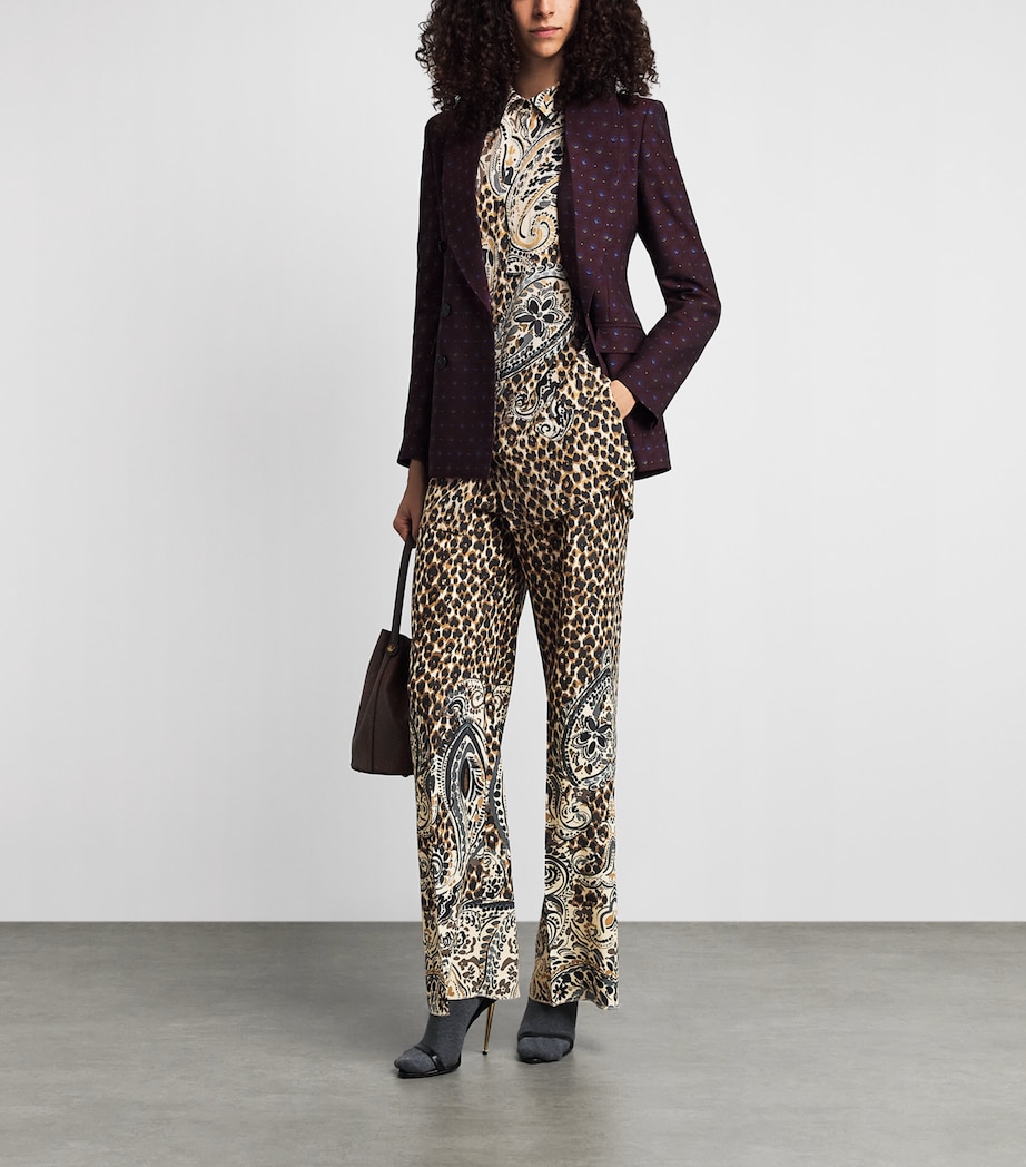 Etro Womens Silk Leopard Shirt Beige Image 2