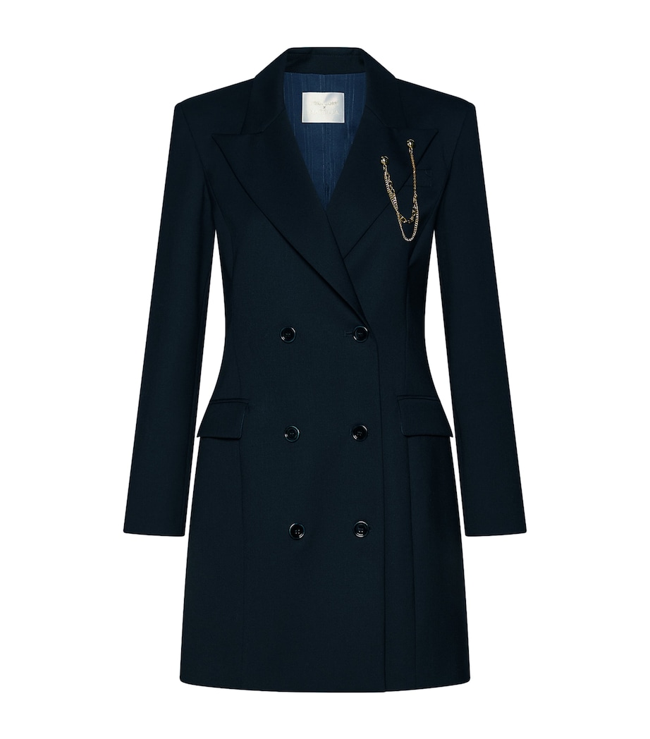 Marella Womens Neckless-Detail Mini Blazer Dress Black Image 1