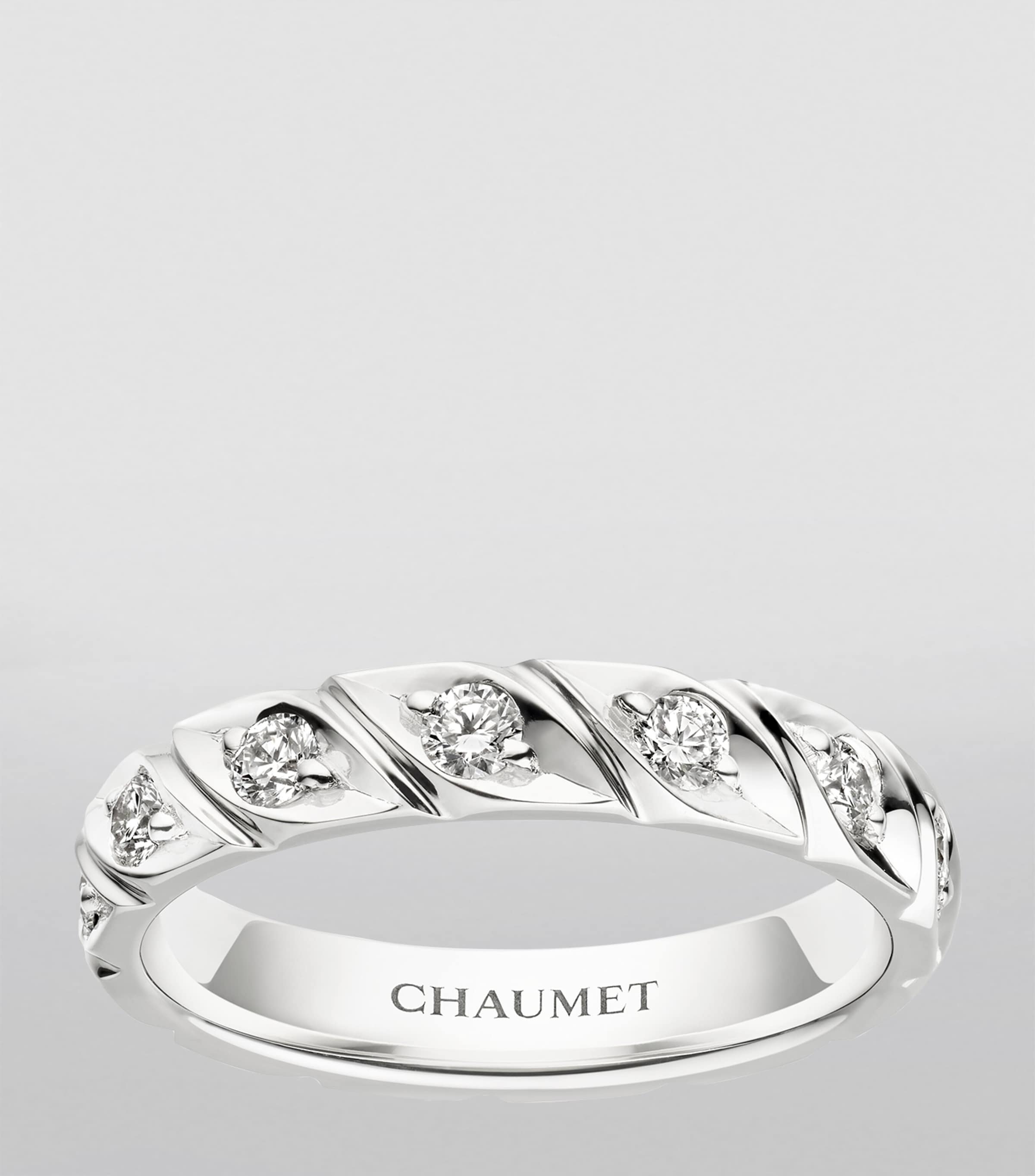 Platinum and Diamond Torsade de Chaumet Wedding Ring PLATINUM Image 2