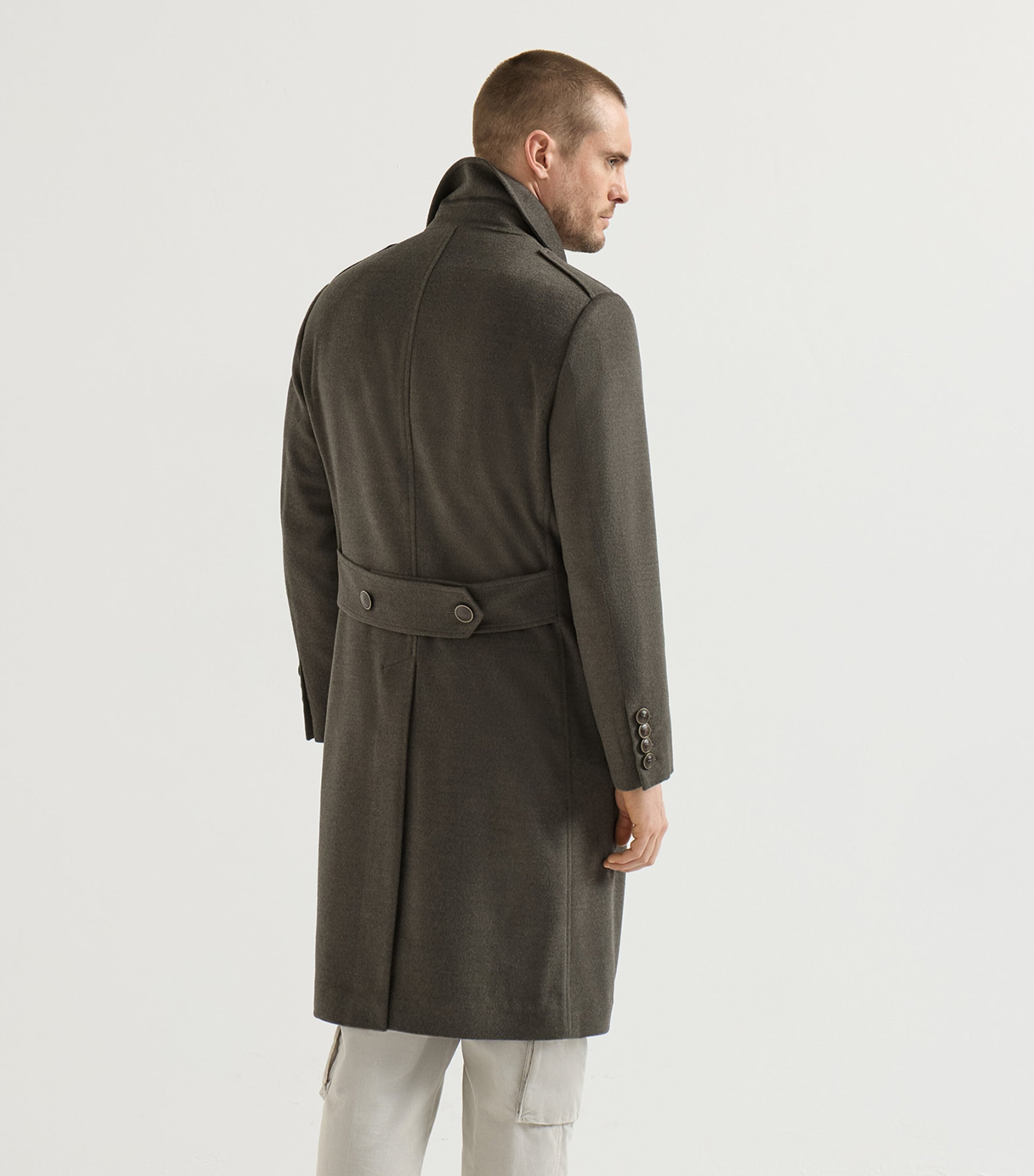 Brunello Cucinelli Mens Virgin Wool Water-Resistant Coat Fango Image 5