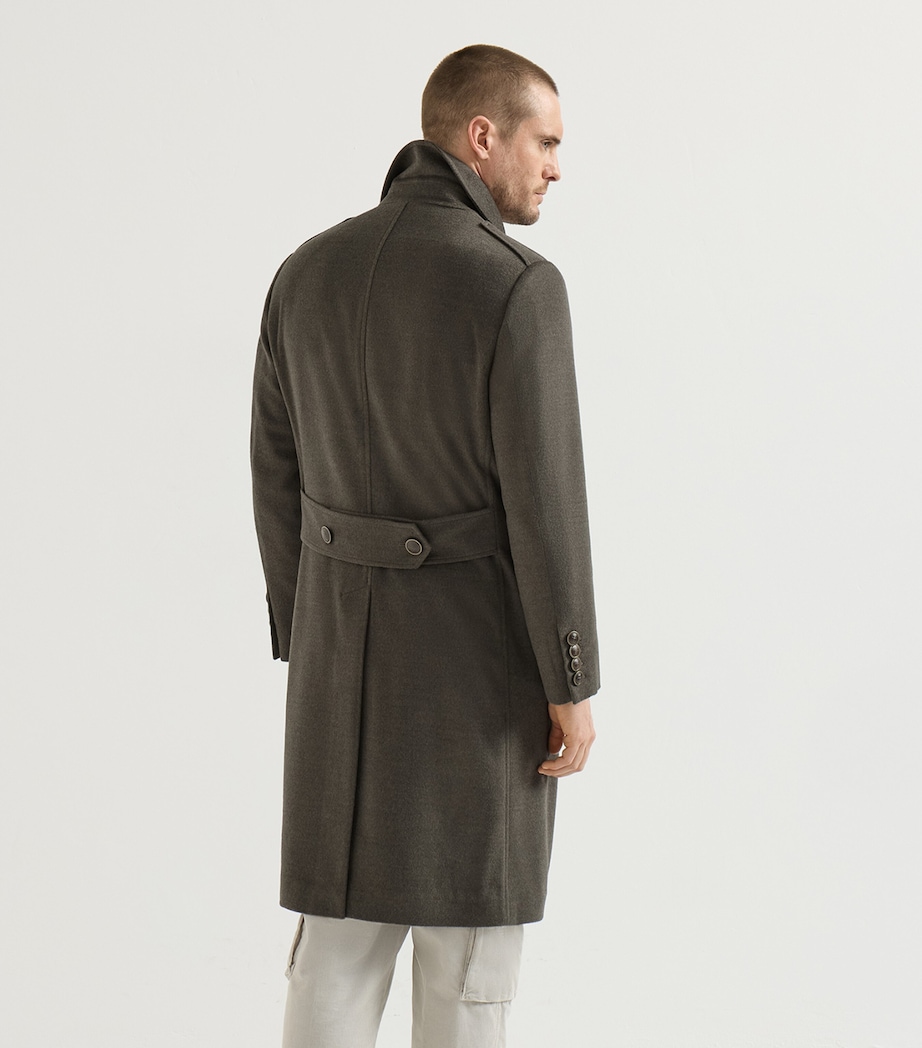 Brunello Cucinelli Mens Virgin Wool Water-Resistant Coat Fango Image 5