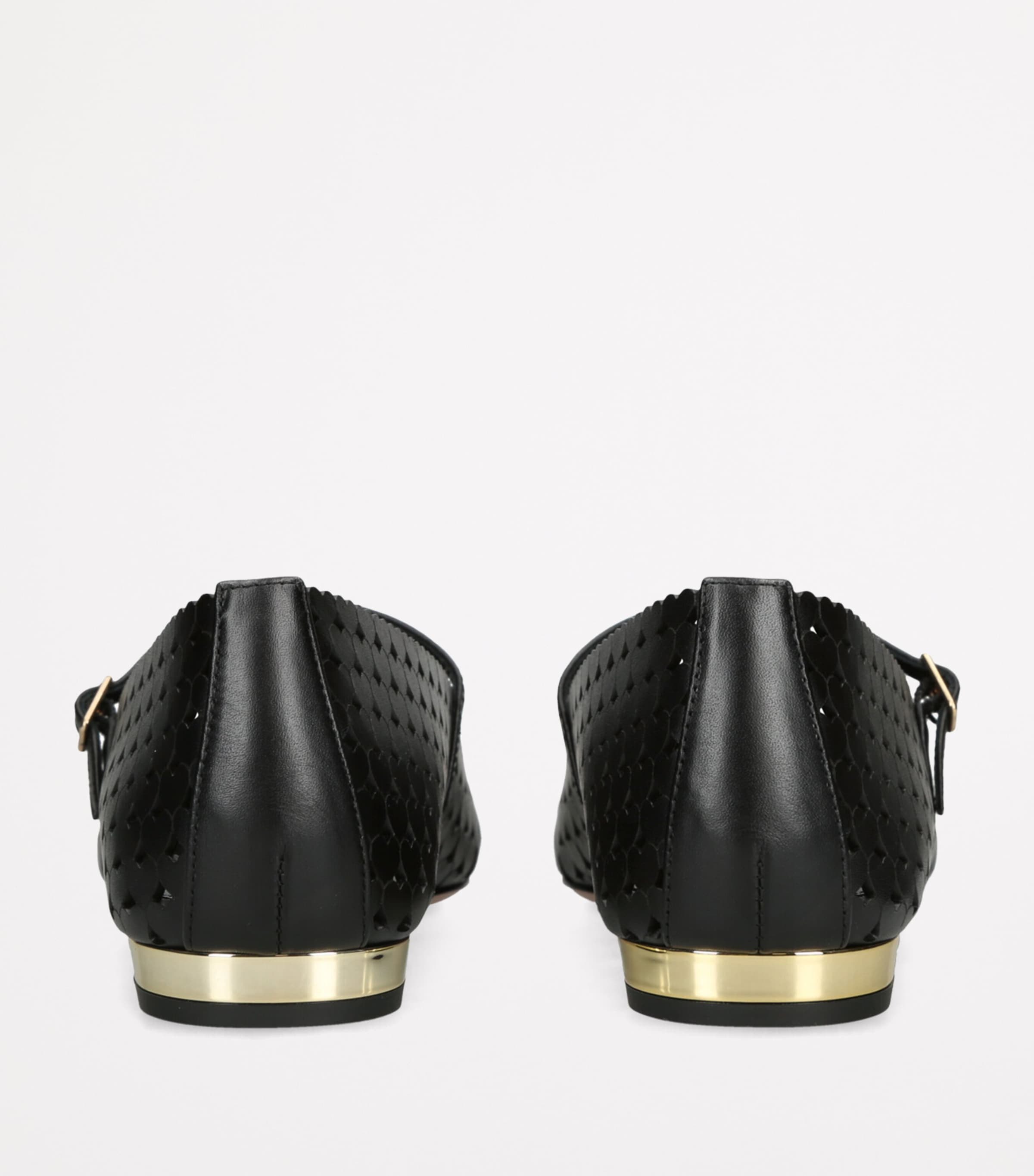 Aquazzura Leather Amourose Ballet Flats Black Image 2