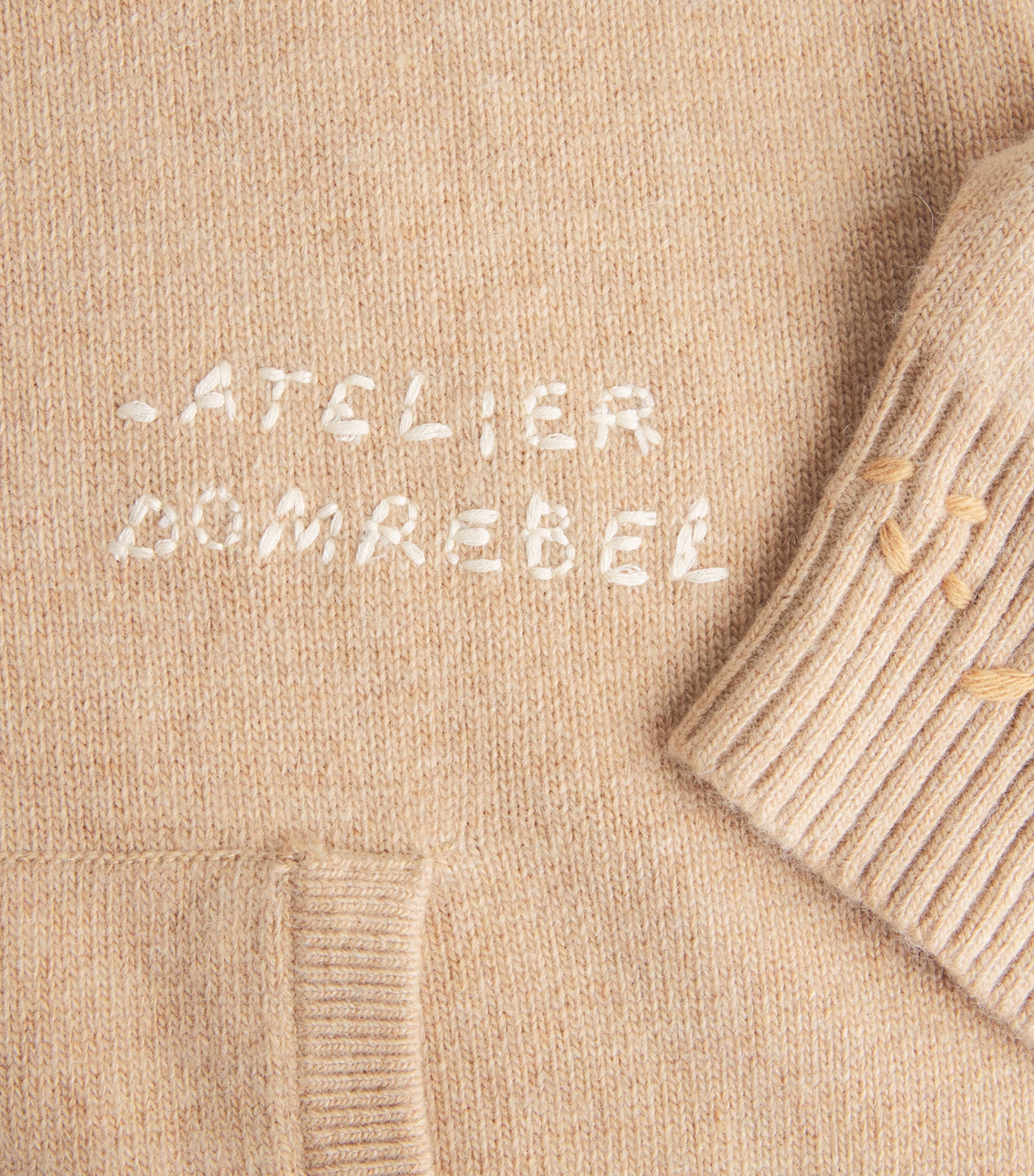 DOMREBEL Mens Wool-Blend Nightcrawler Hoodie Beige Image 6