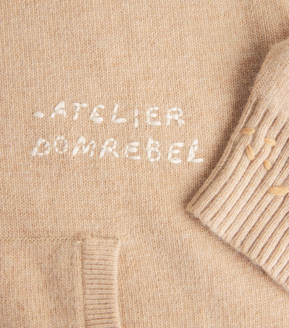 DOMREBEL Mens Wool-Blend Nightcrawler Hoodie Beige Image 6