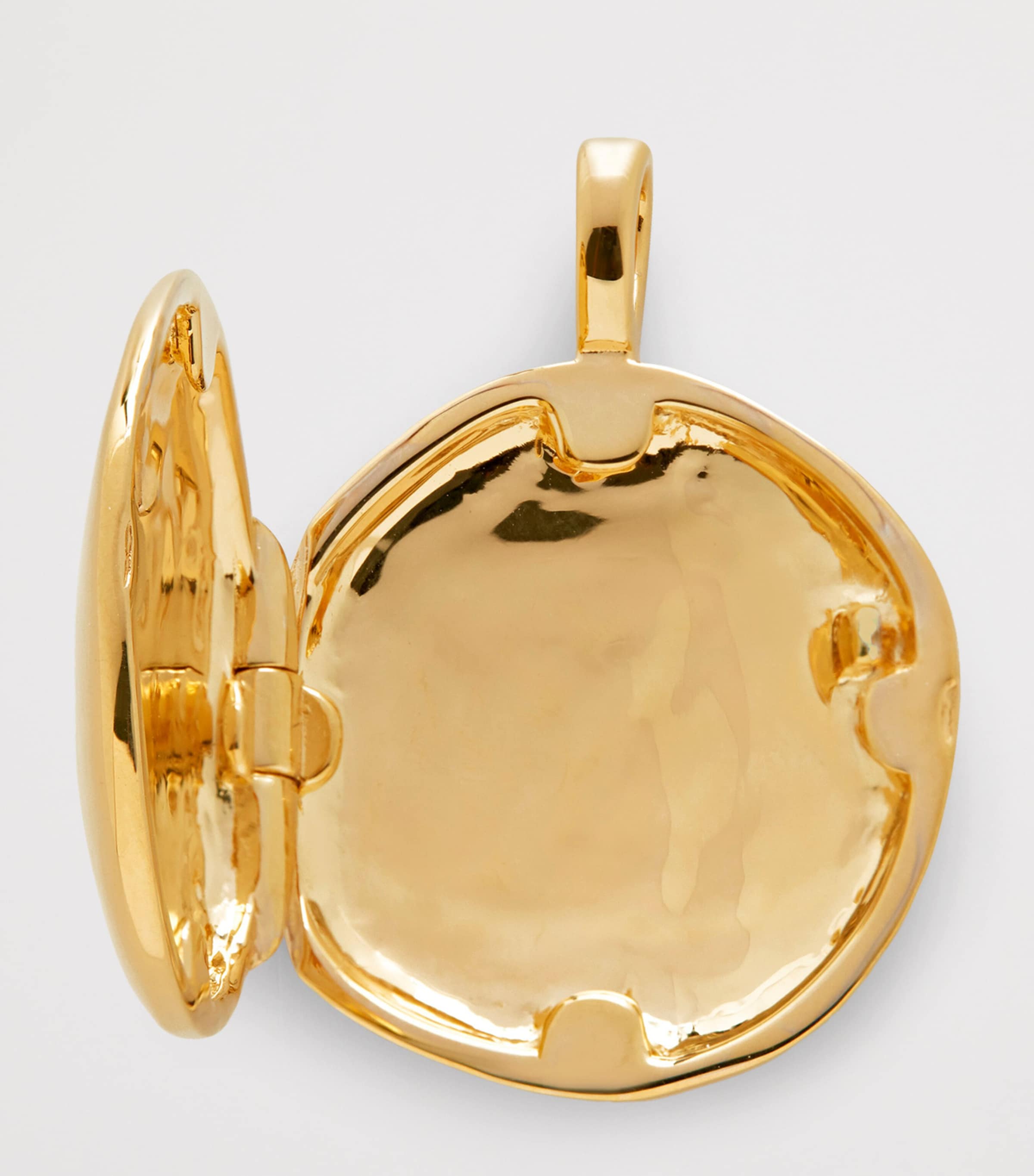 Monica Vinader Gold Vermeil Deia Round Locket Pendant Gold Vermeil Image 3