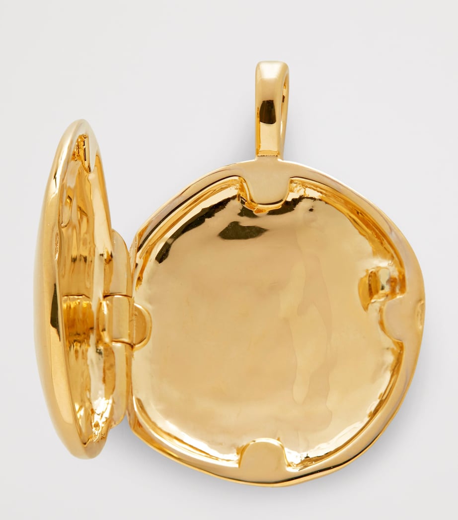 Gold Vermeil Deia Round Locket Pendant 18K GOLD VERMEIL Image 3