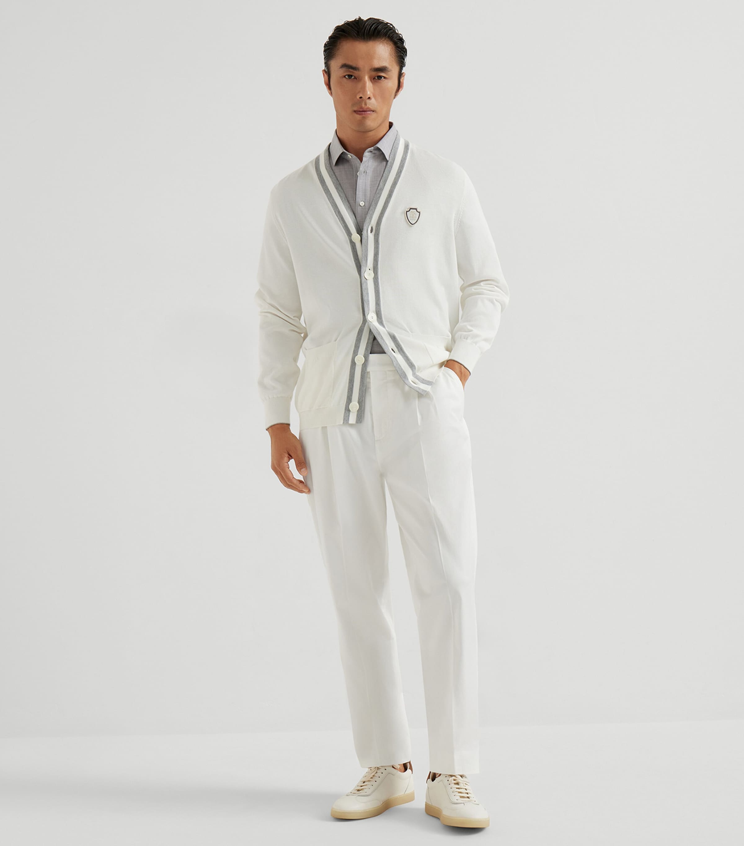 Cotton V-Neck Cardigan CJ068 Image 4