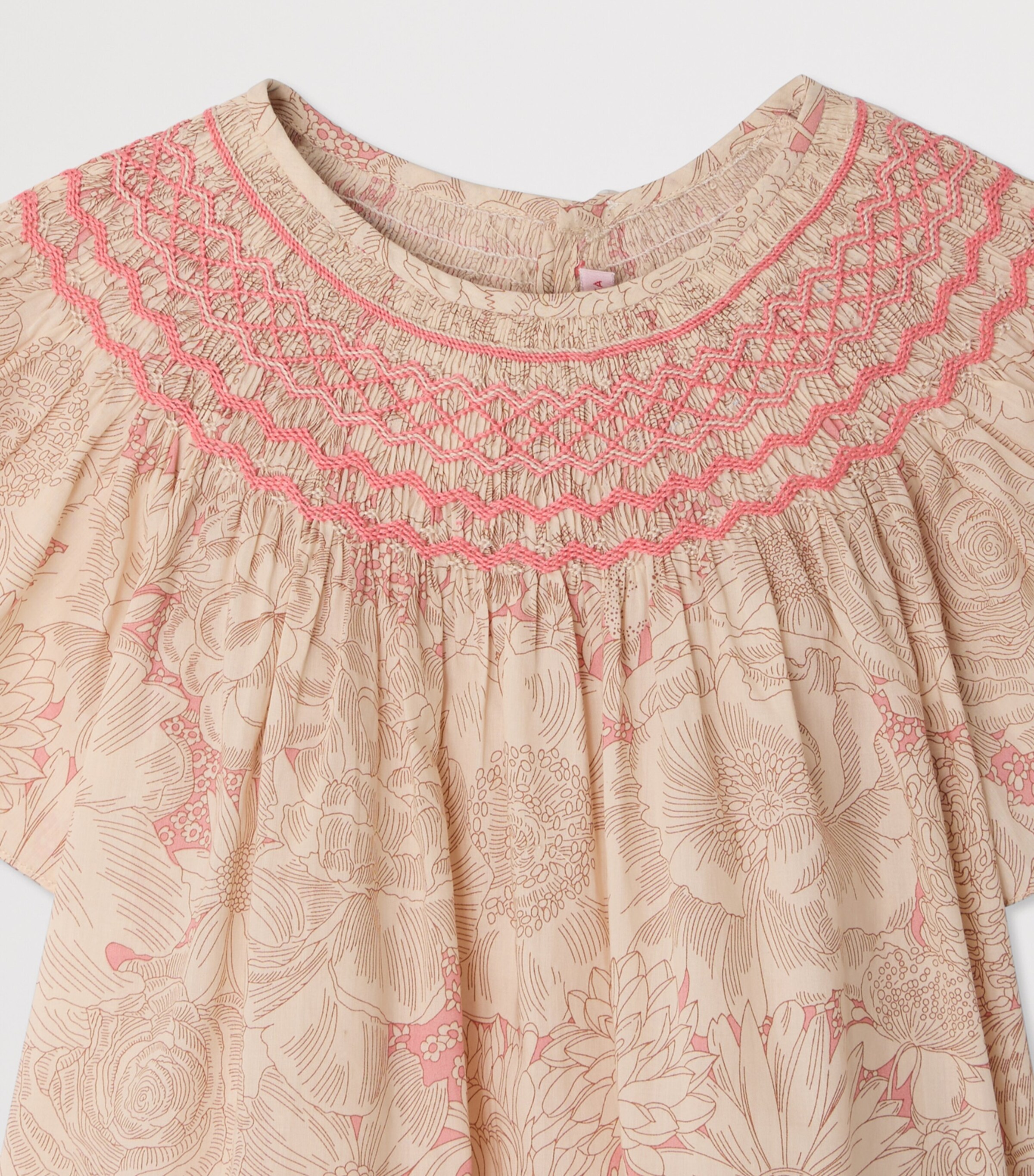 Bonpoint Floral Adelice Blouse (10-14 Years) Fl Rose Moyen Image 3