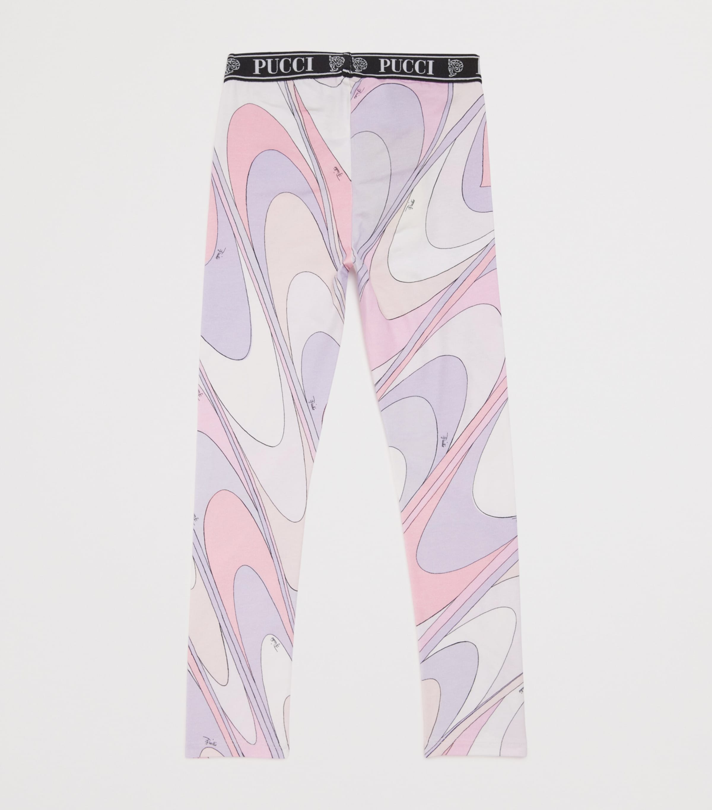 Cotton-Blend Swirl Leggings (4-14 Years) 508LIROSA/LILLA Image 2