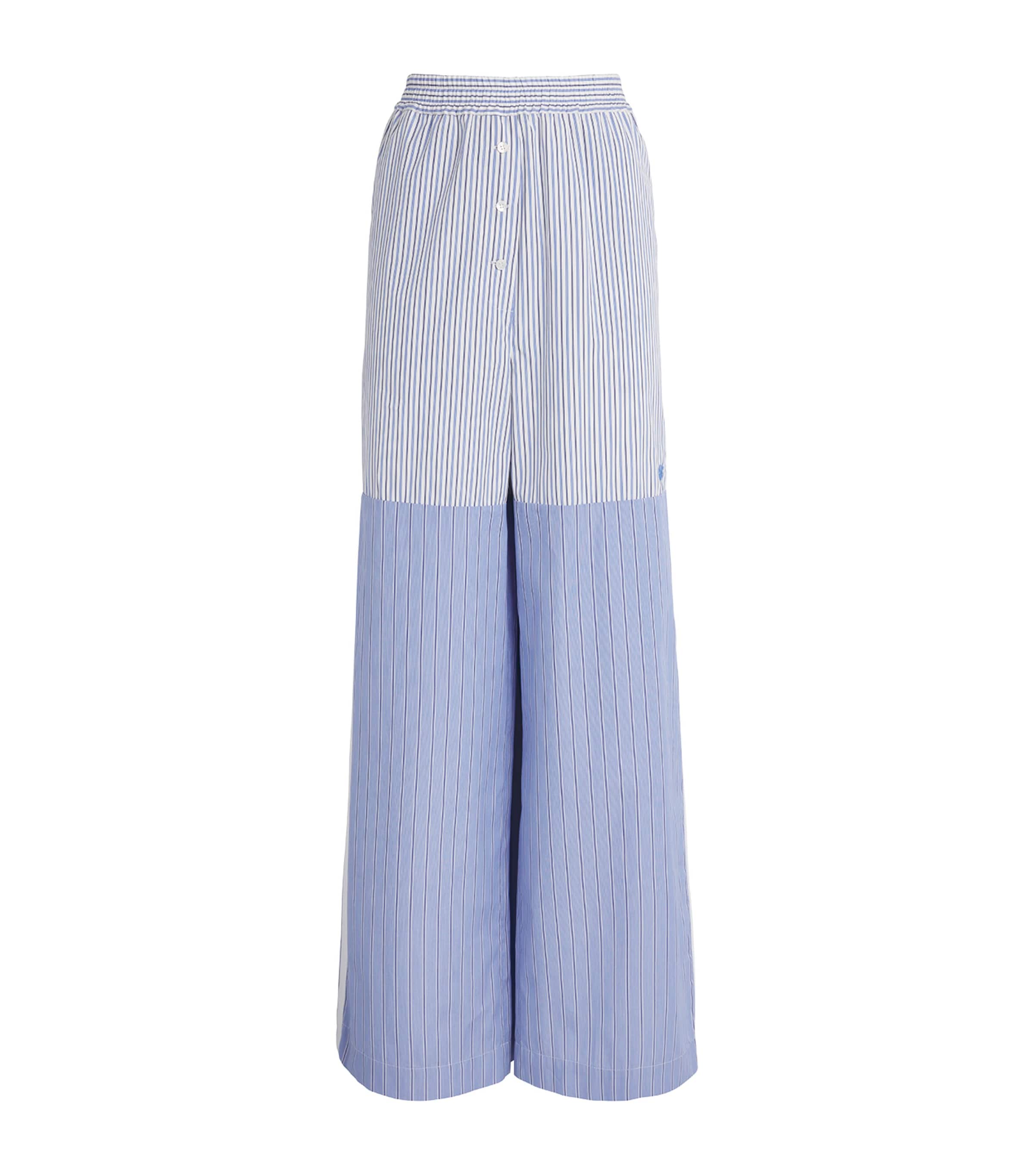 STELLA MCCARTNEY ORGANIC COTTON STRIPED TROUSERS