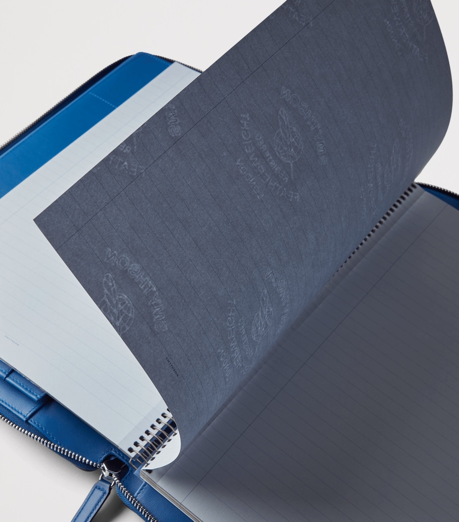 Calfskin Panama A4 Folder and Notebook Set CERULEAN Image 3