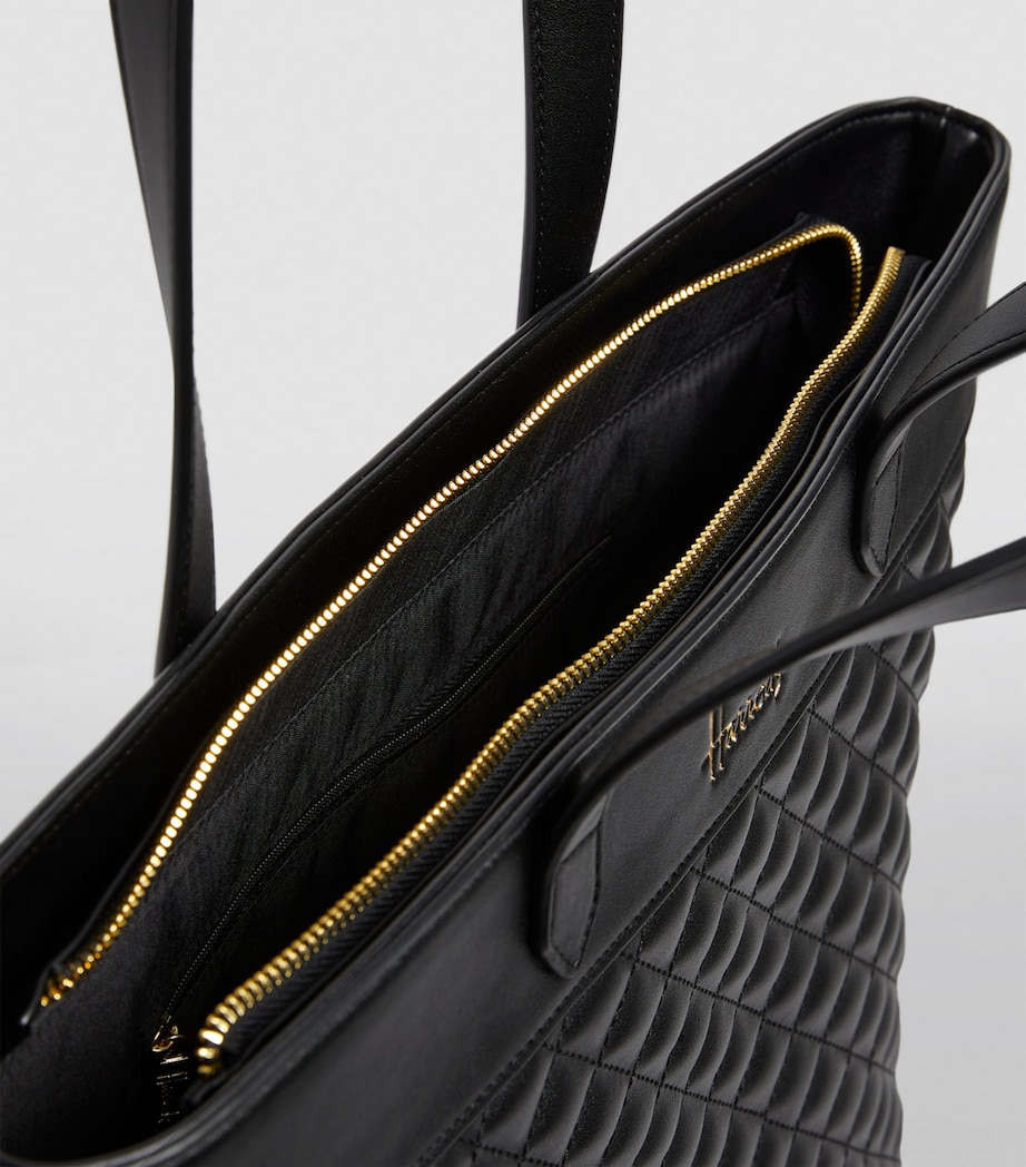 Harrods Chelsea Shoulder Tote Bag Black Image 6