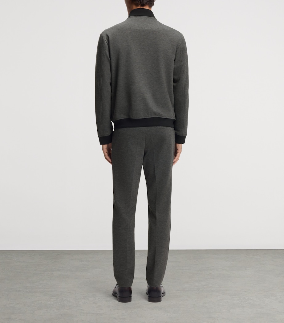 BOSS Mens Piqué Slim Fit Jacket Image 3