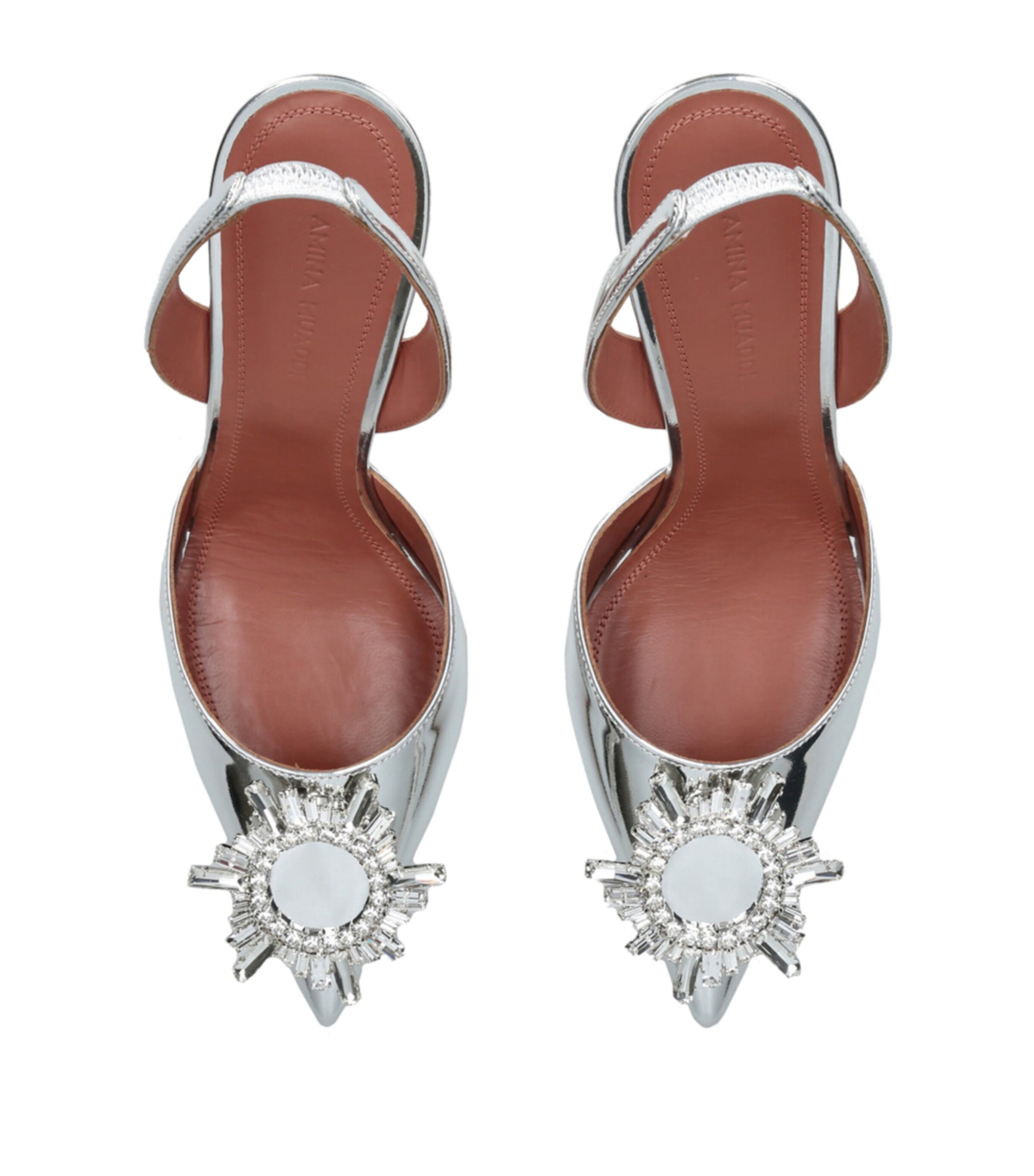 Mirror Begum Slingback Heels 95 SILVER Image 4