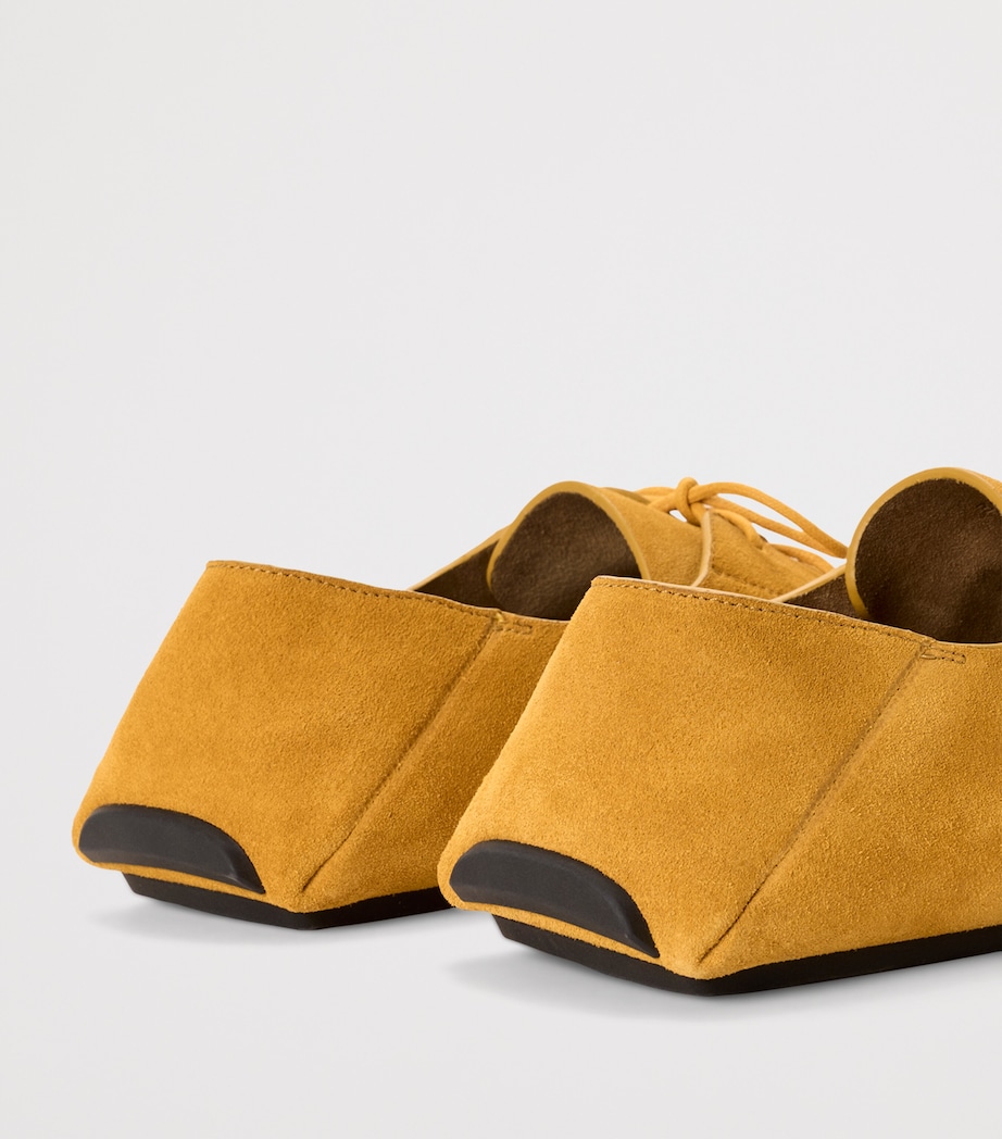 LOEWE Suede Rambla Boat Shoes Ochre Image 5