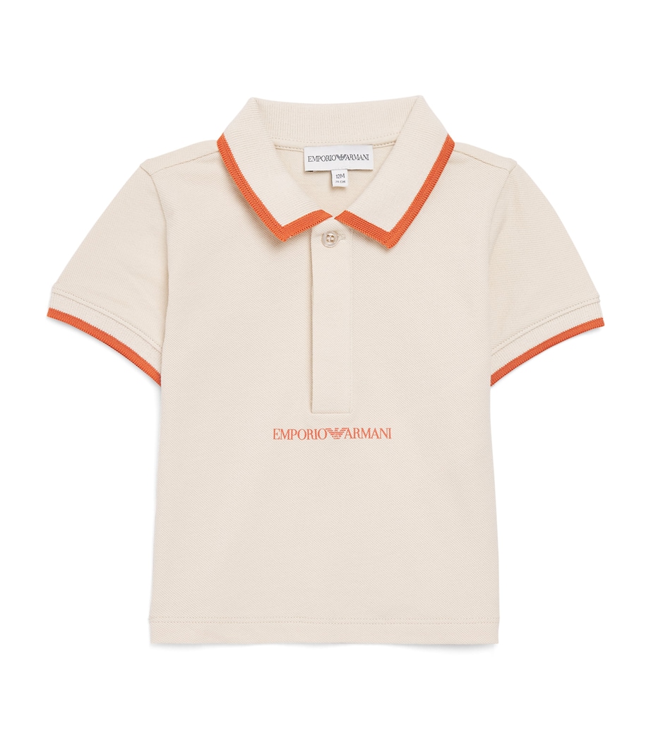 Stretch-Cotton Logo Polo Shirt (6-36 Months) U1156 FRENCH OAK Image 1