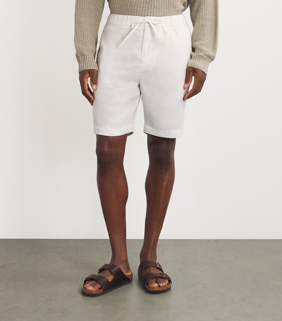 Linen-Cotton Felipe Shorts WHITE Image 3