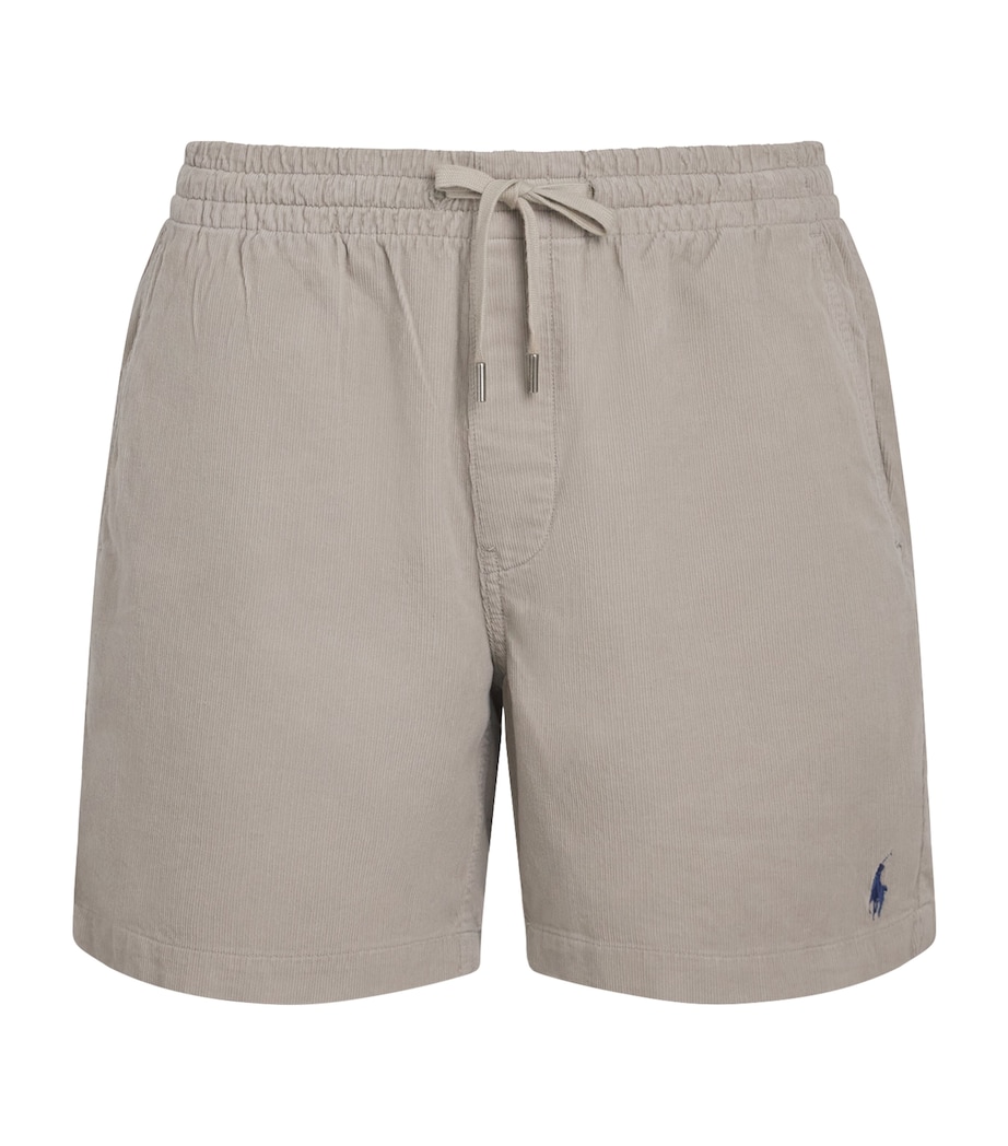 Polo Ralph Lauren Mens Cotton Corduroy Prepster Shorts Grey Dawn Image 1
