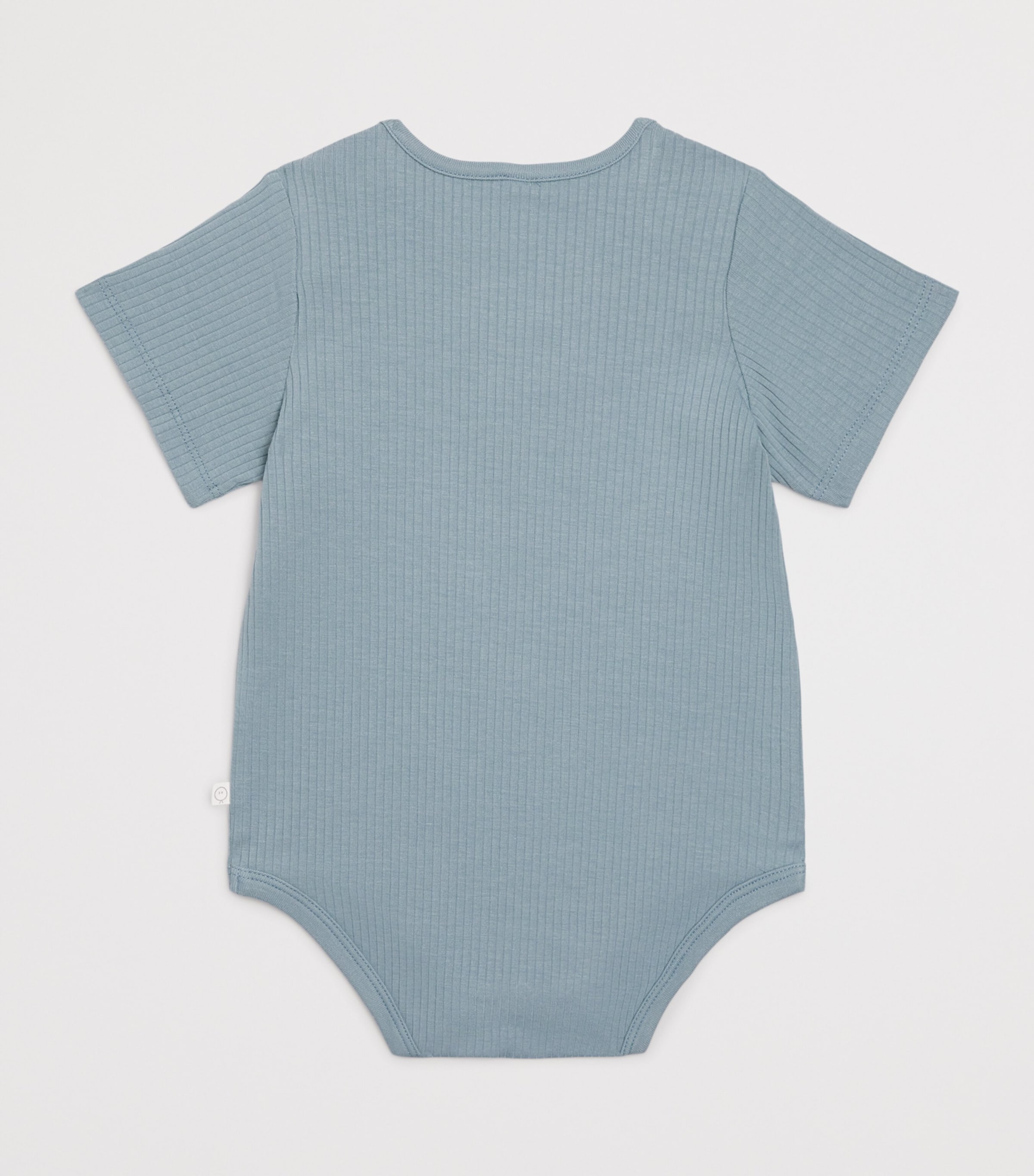 Bamboo-Blend Short-Sleeve Bodysuit (0-18 Months) SKY Image 2