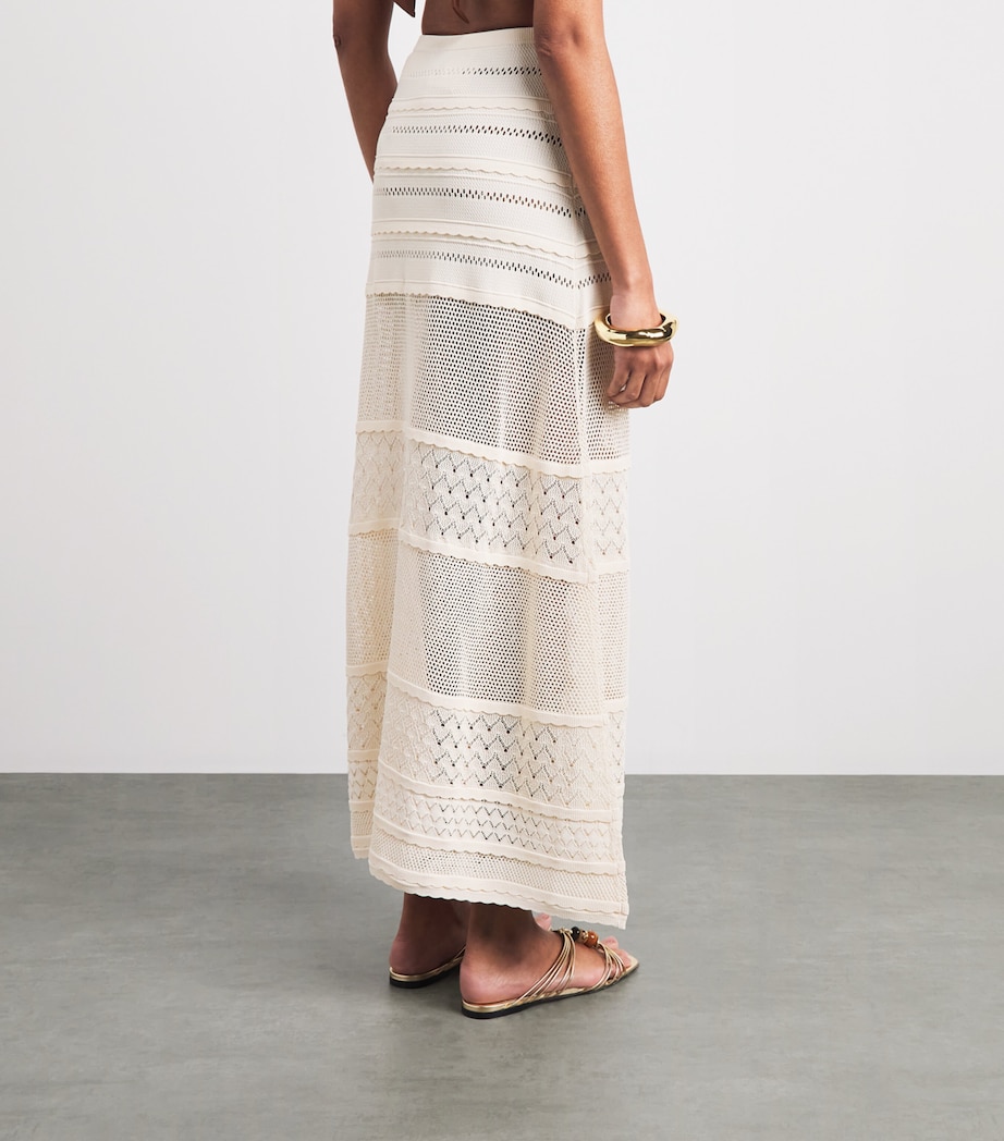 Devon Windsor Womens Crochet Yasmin Maxi Skirt Veil Image 5