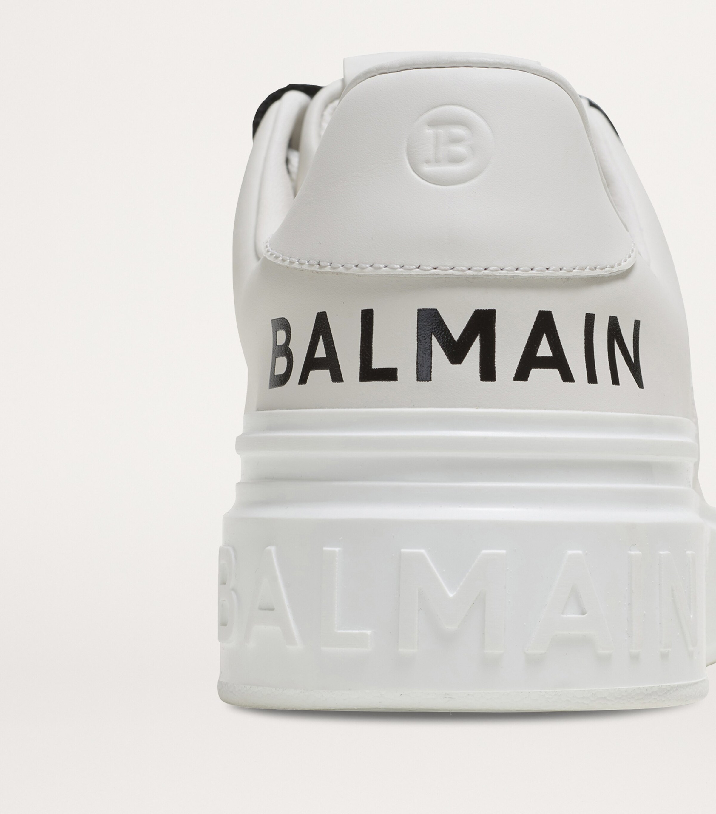 Balmain Leather B-Court Sneakers Blanc Image 6