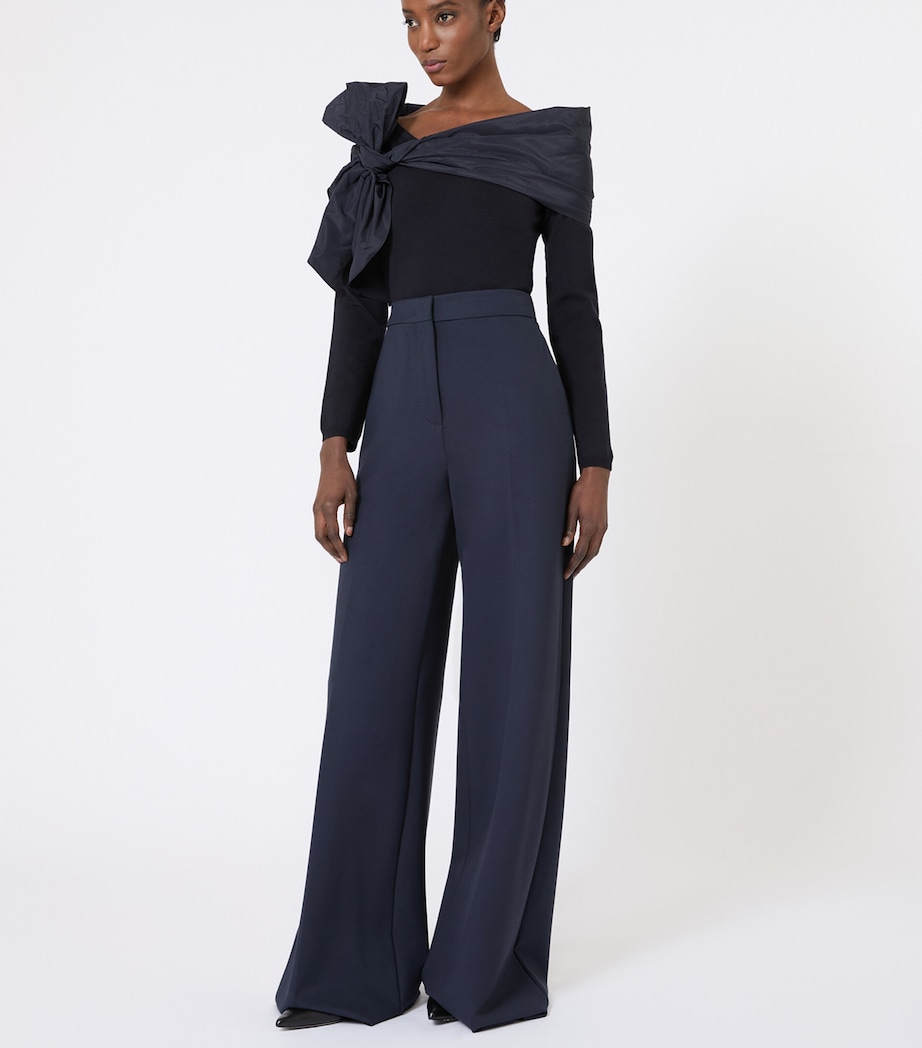 Wool-Blend Bow-Detail Top ULTRAMARINE Image 6