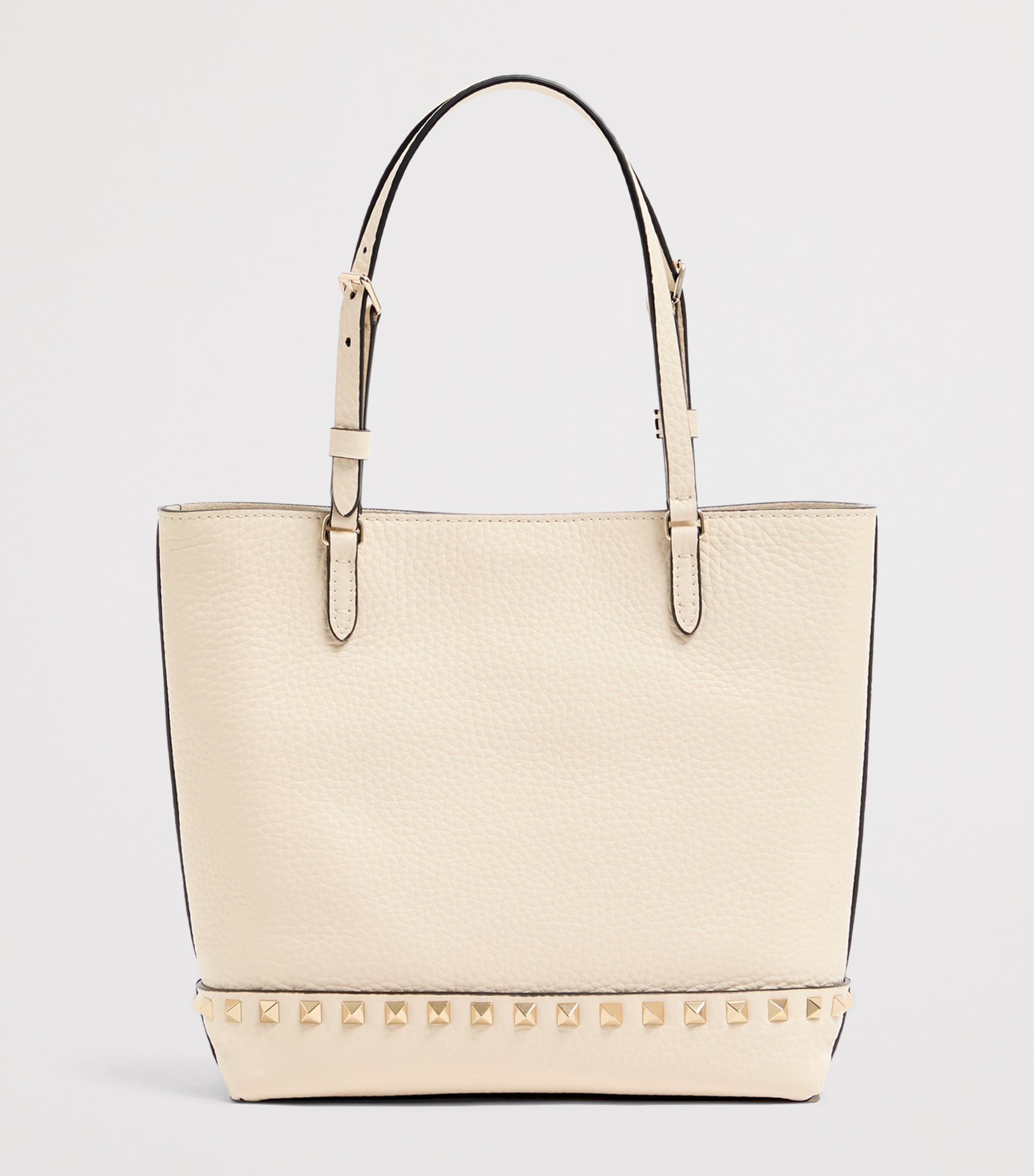 Valentino Garavani Leather Rockstud Tote Bag Image 5