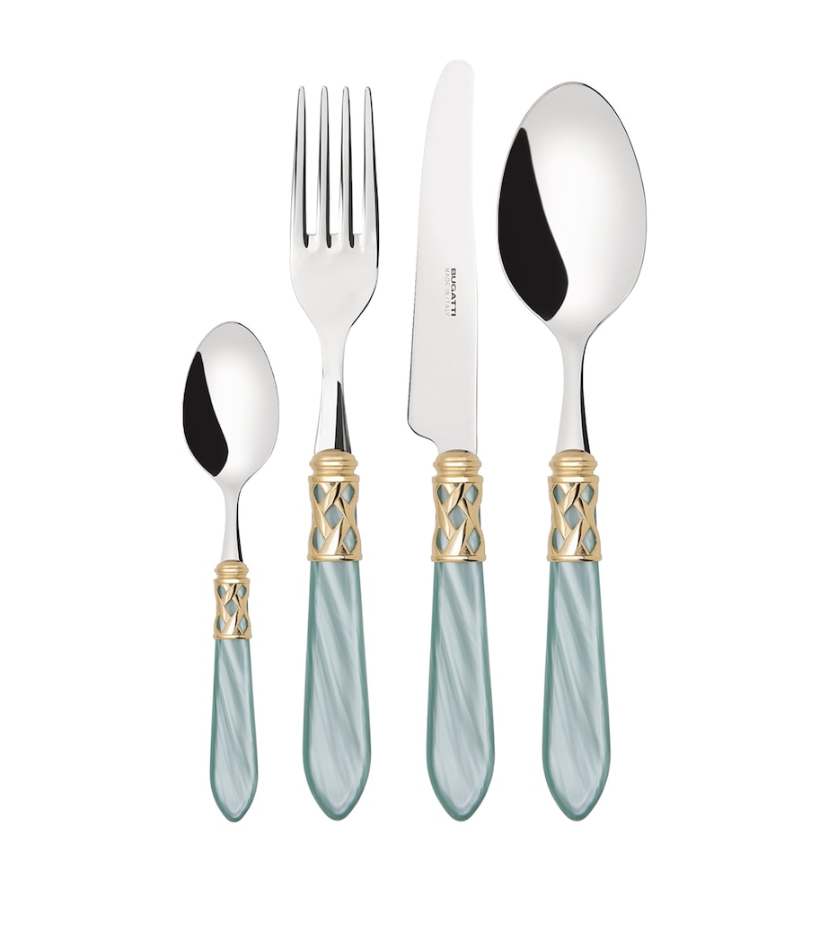 Aladdin Stainless Steel 24-Piece Cutlery Set GREEN Image 1