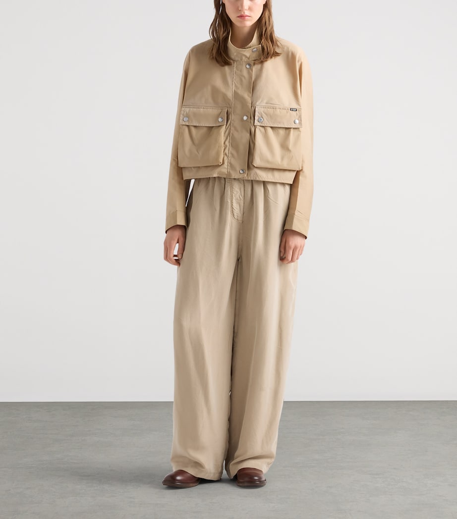 Prada Womens Washed Re-Nylon Jacket Brown Image 2
