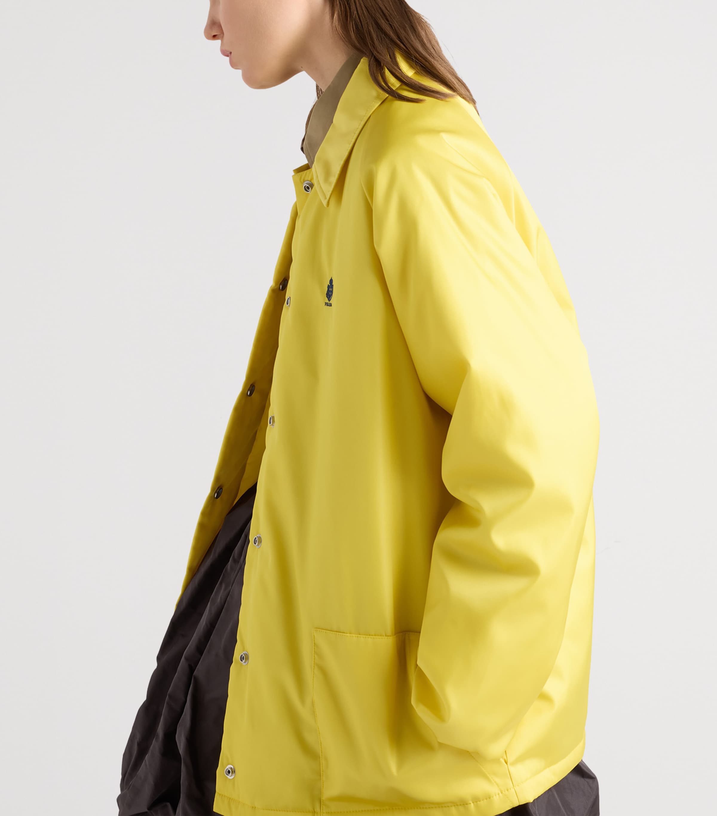 Prada Womens Re-Nylon Blouson Jacket Yellow Image 3