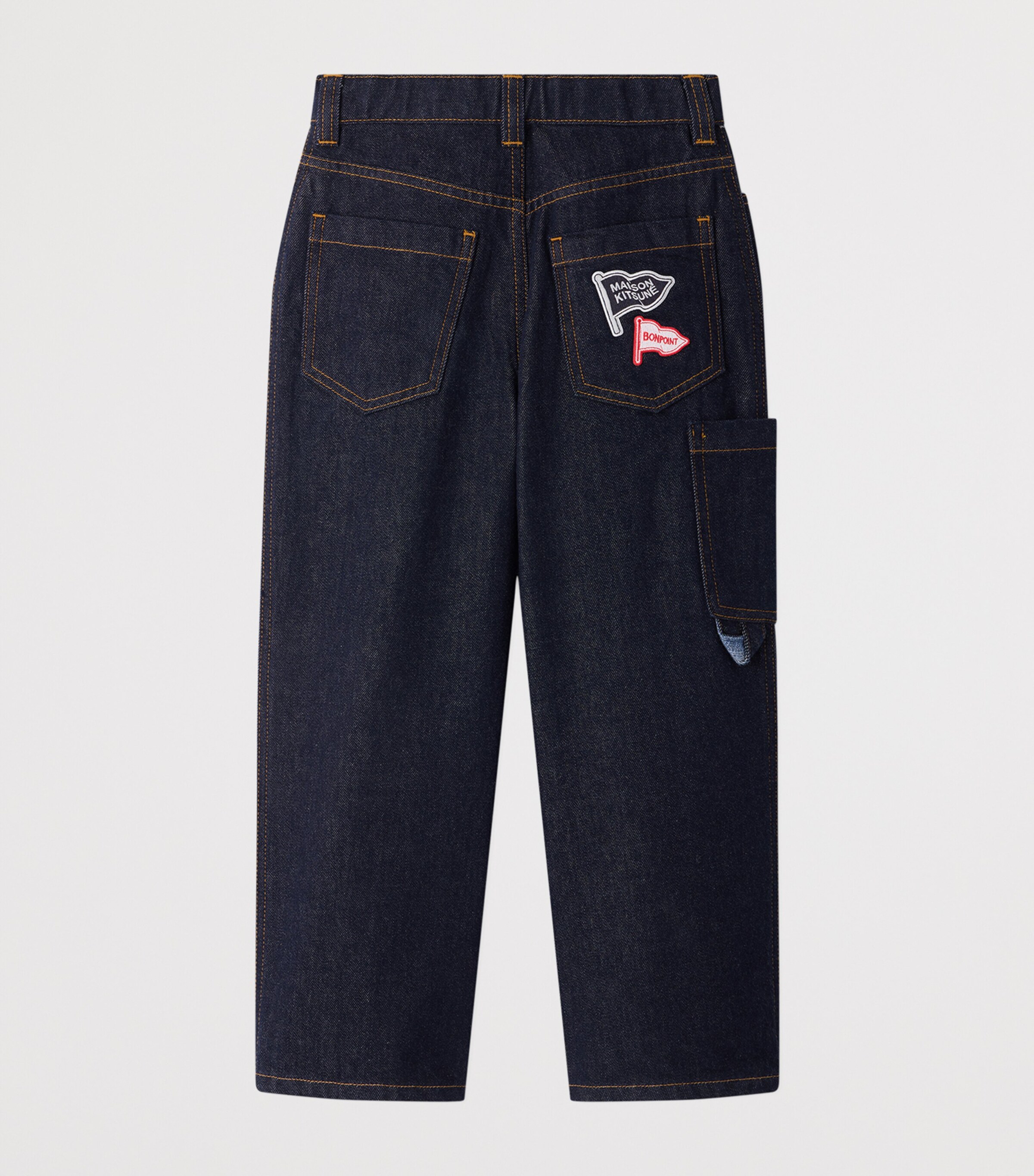 Bonpoint x Maison Kitsuné Embroidered Jeans (14 Years) Jean Fonce Image 2